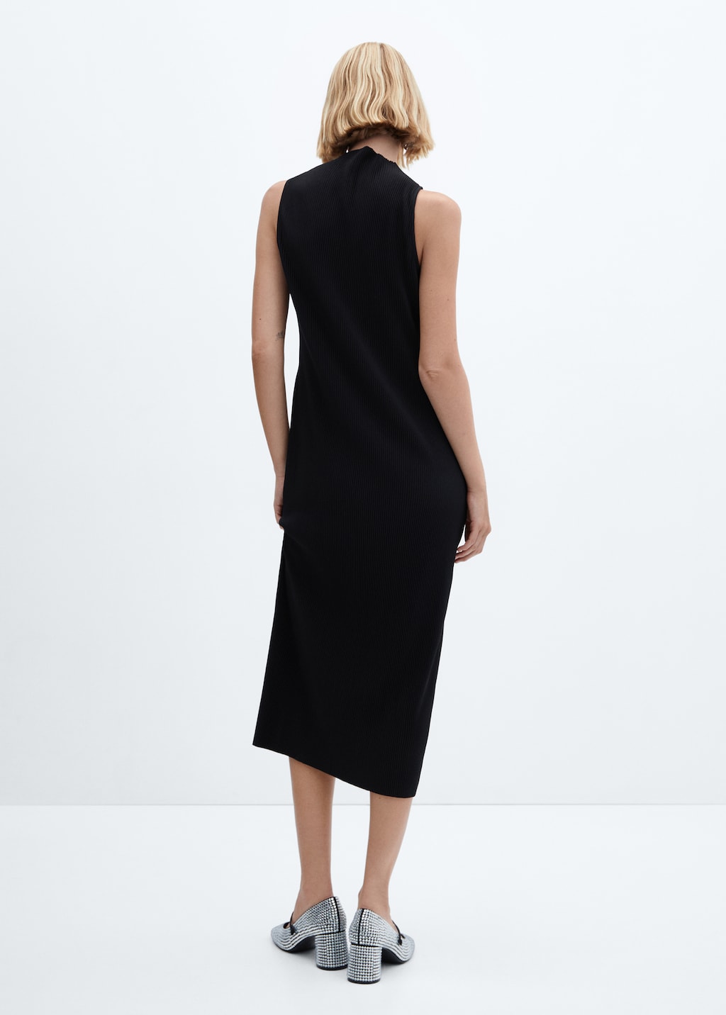 Tailored ribbed dress - Reverse of the article