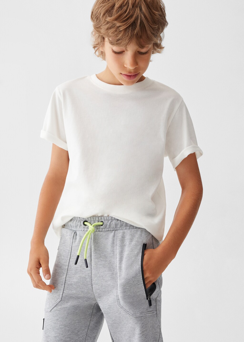 Cotton jogger-style trousers - Details of the article 1