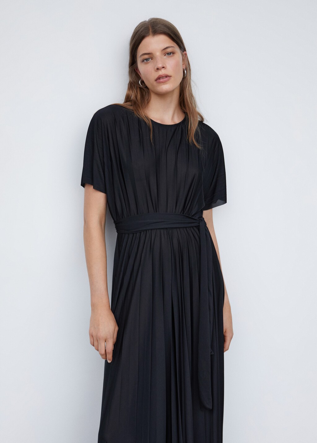 Pleated jumpsuit with bow - Medium plane