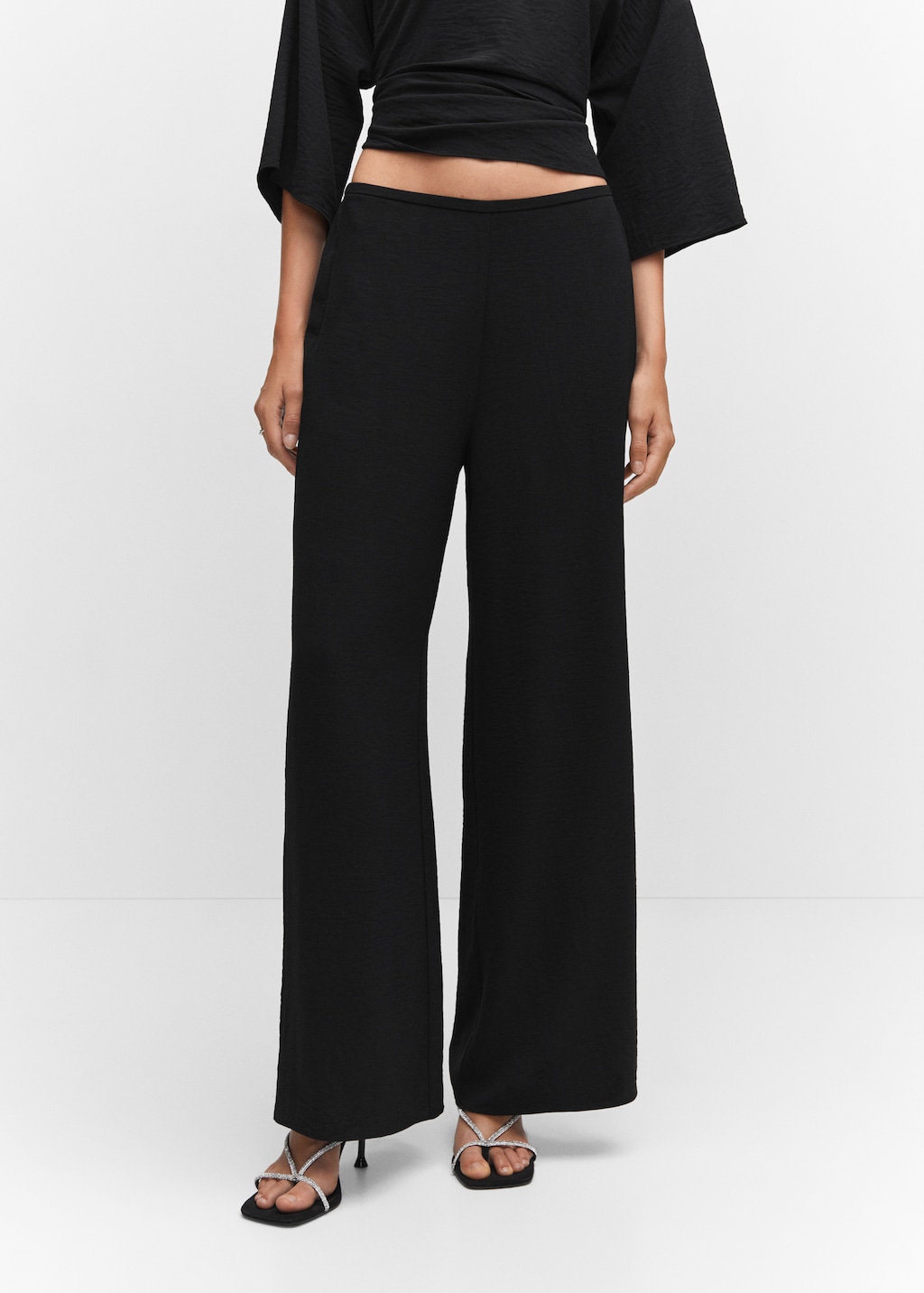 High-rise wideleg trousers - Medium plane