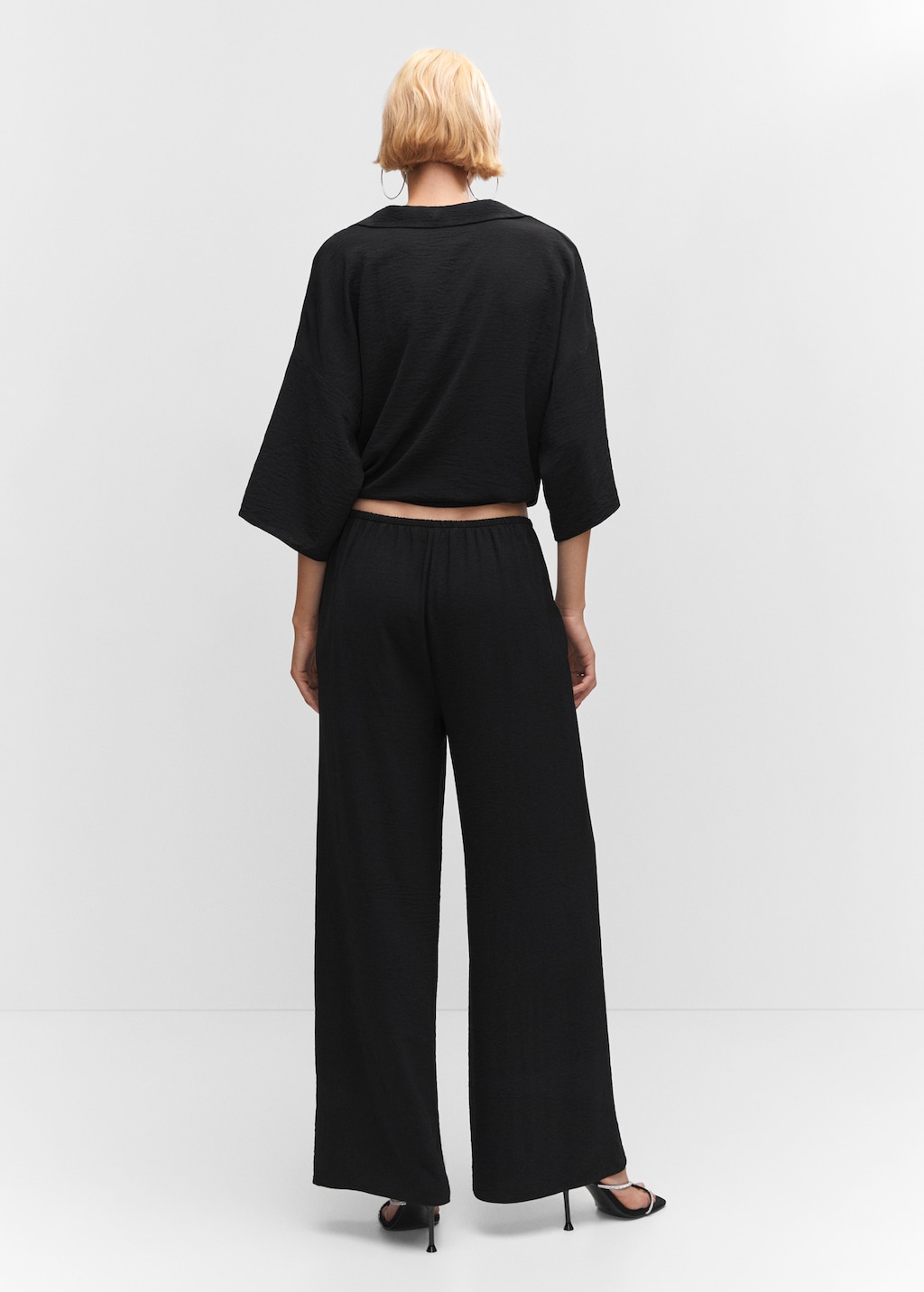 High-rise wideleg trousers - Reverse of the article