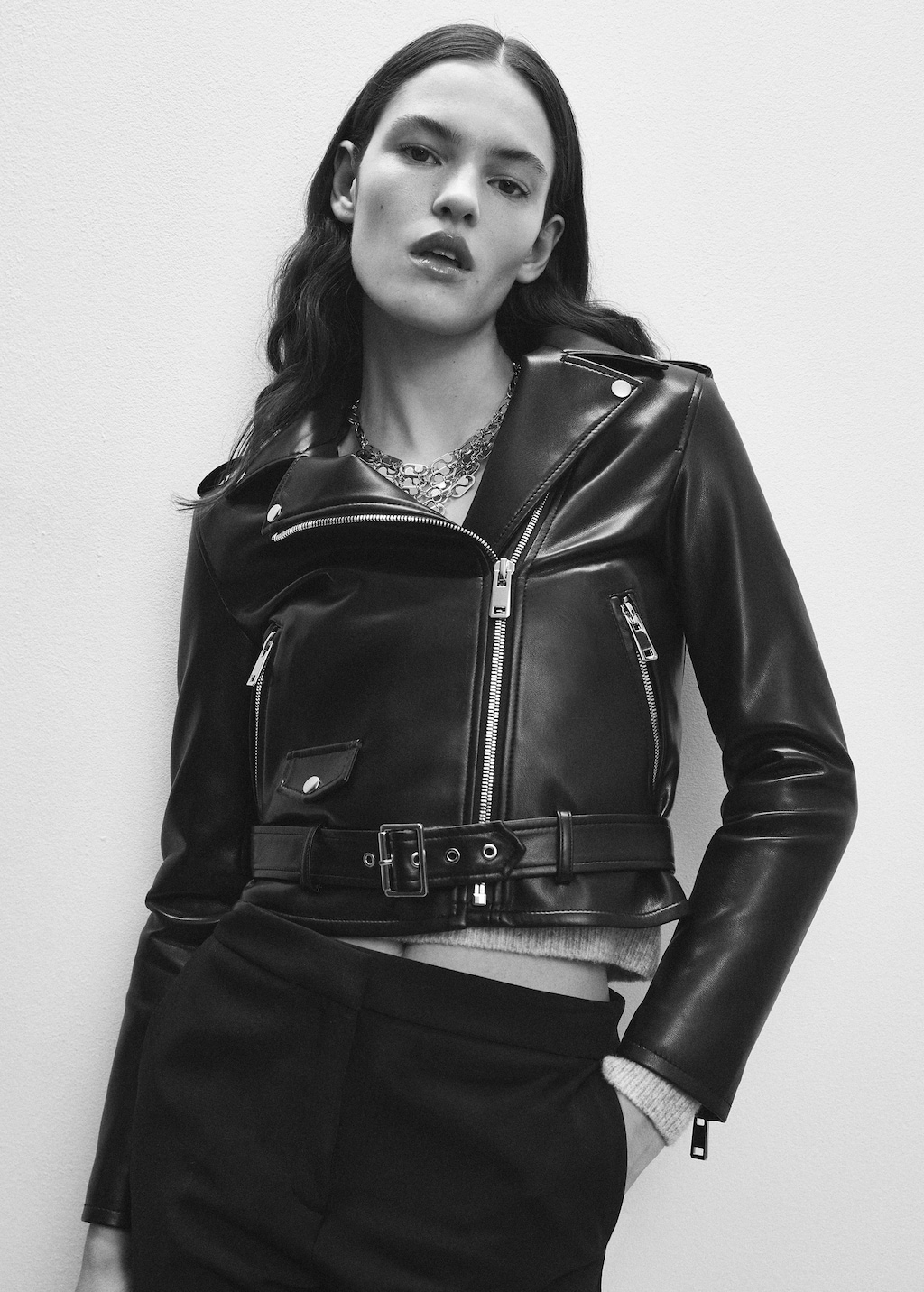 Leather-effect biker jacket - Details of the article 6