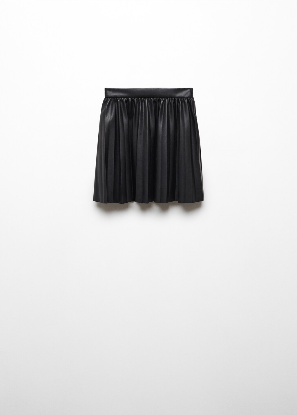 Faux-leather pleated skirt - Article without model