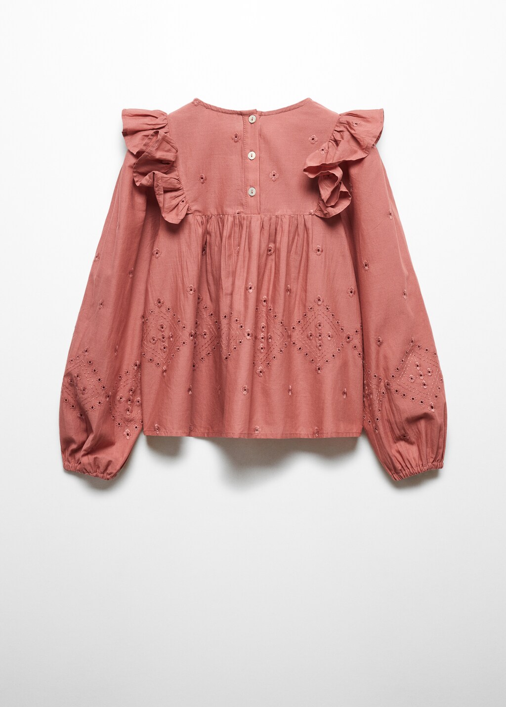 Ruffle cotton blouse - Reverse of the article