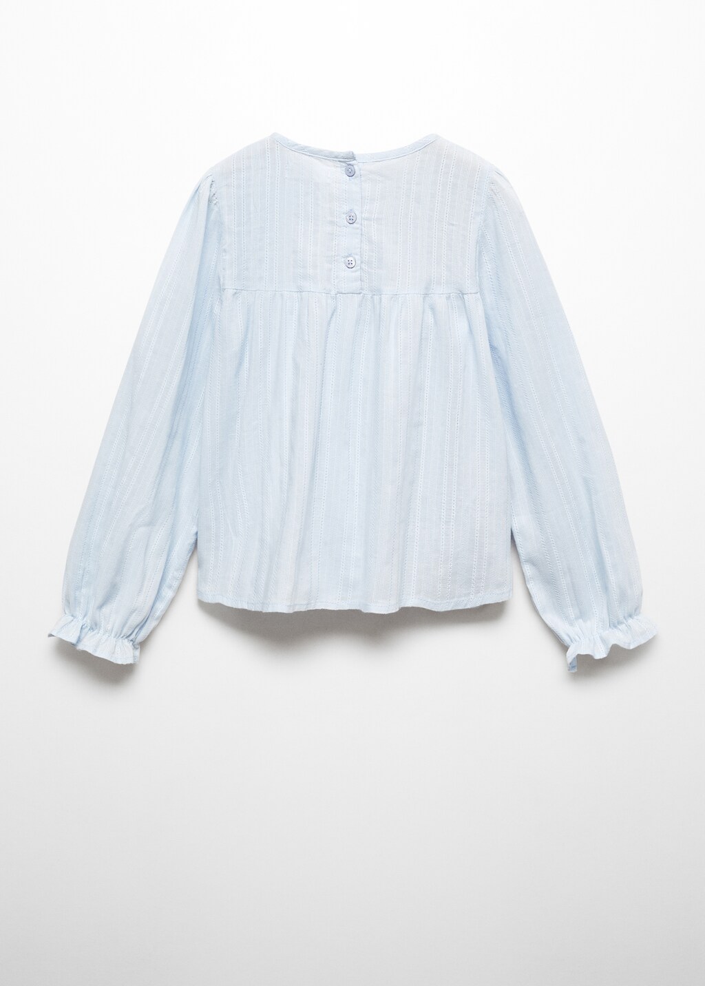 Ruched blouse with ruffles - Reverse of the article