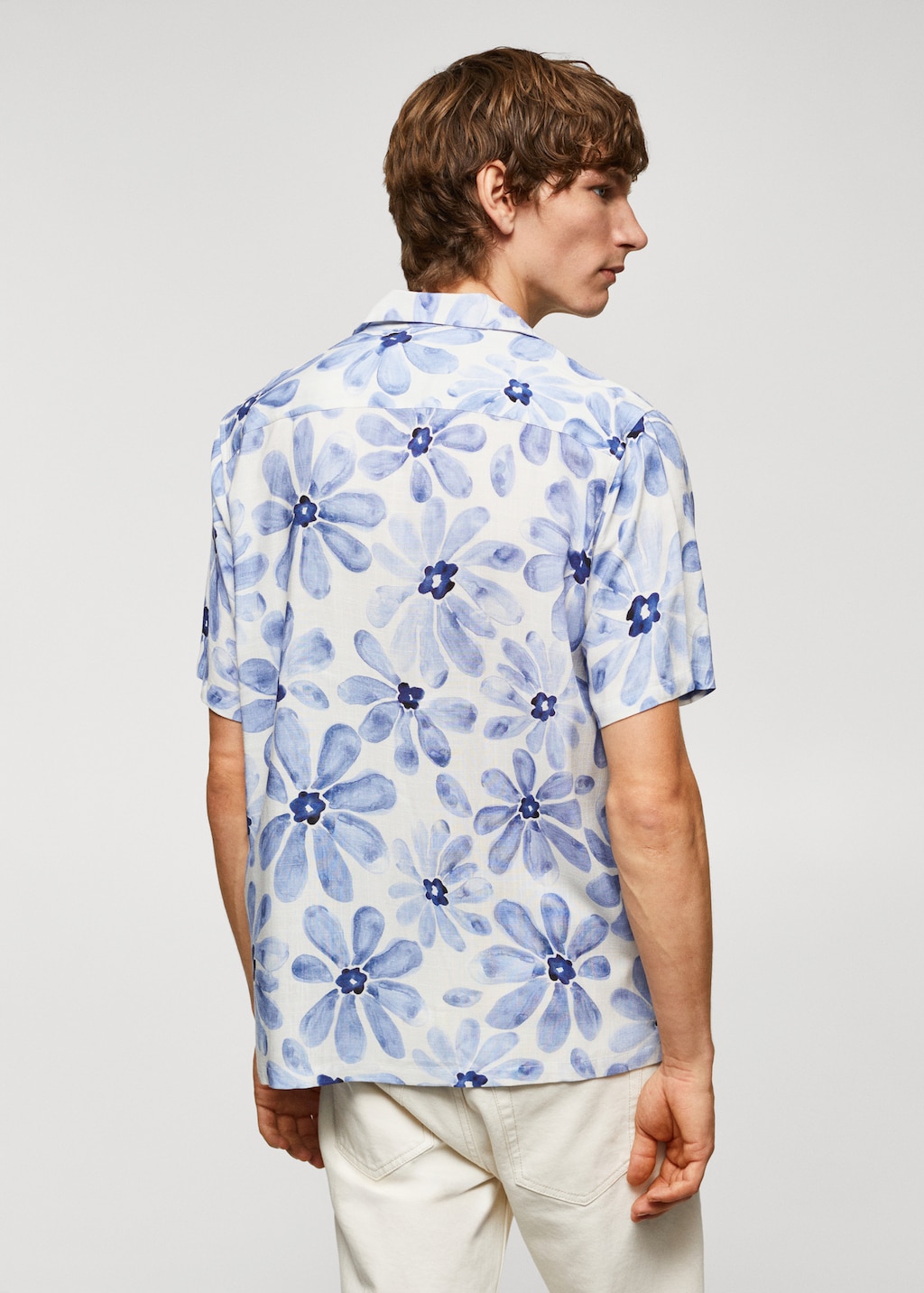 Bowling-collar floral-print shirt - Reverse of the article