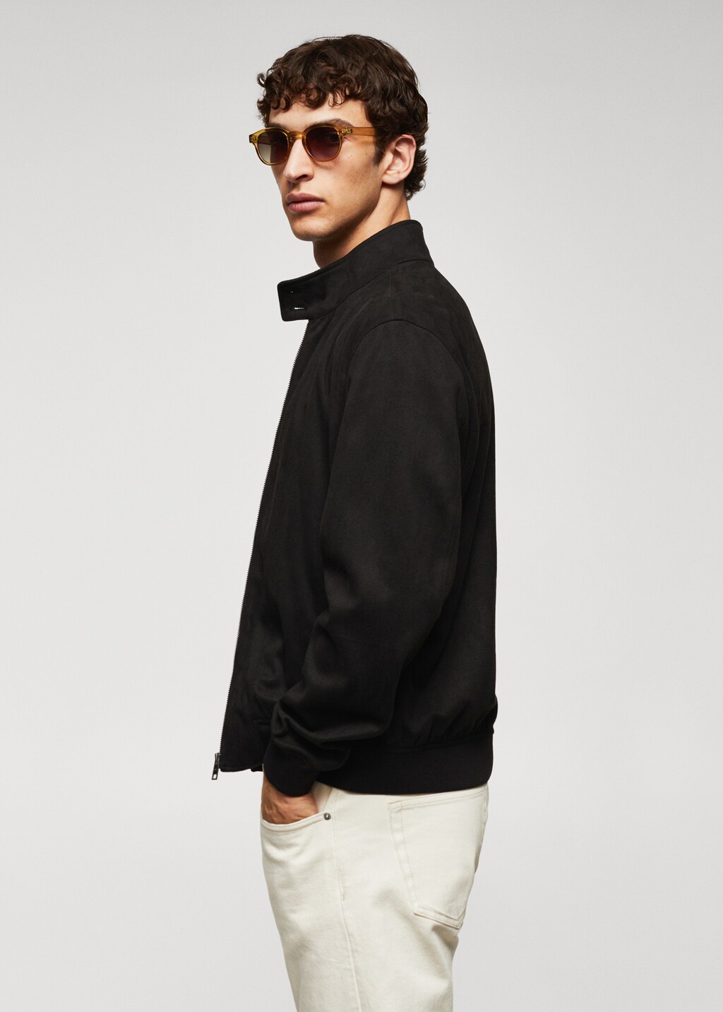 Blouson bomber imitation daim - Détail de l'article 2