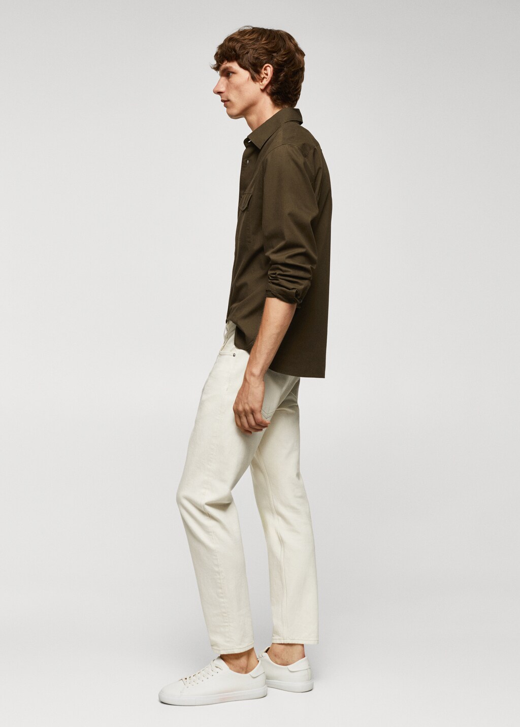 Chest-pocket cotton overshirt - Details of the article 2