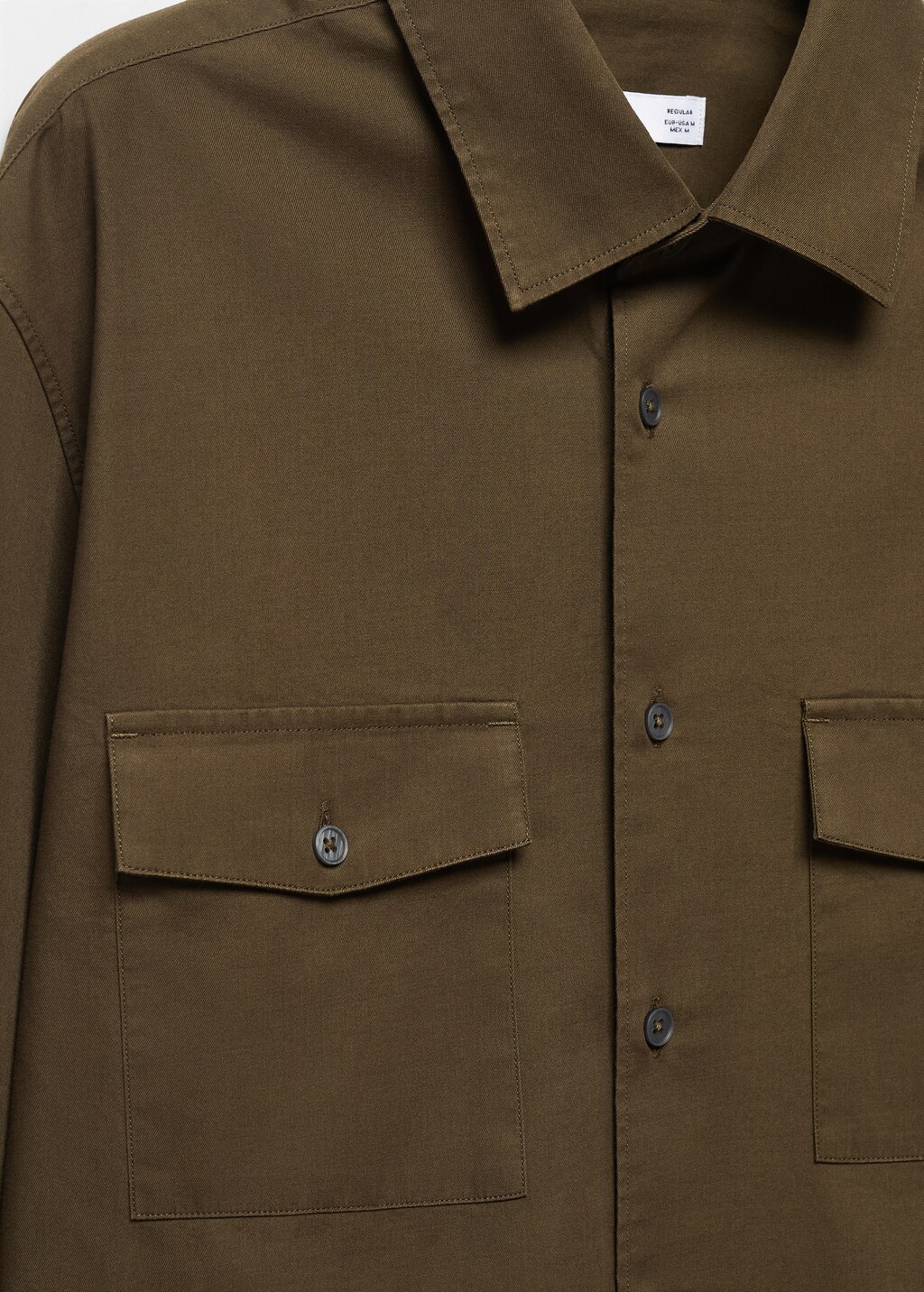 Chest-pocket cotton overshirt - Details of the article 8