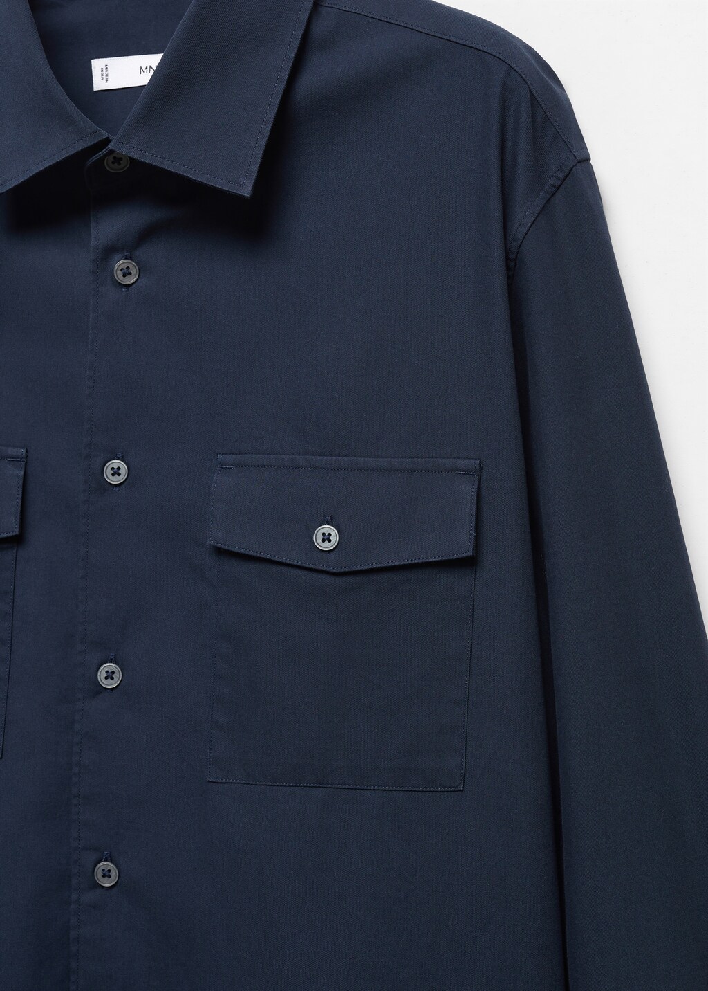 Chest-pocket cotton overshirt - Details of the article 8