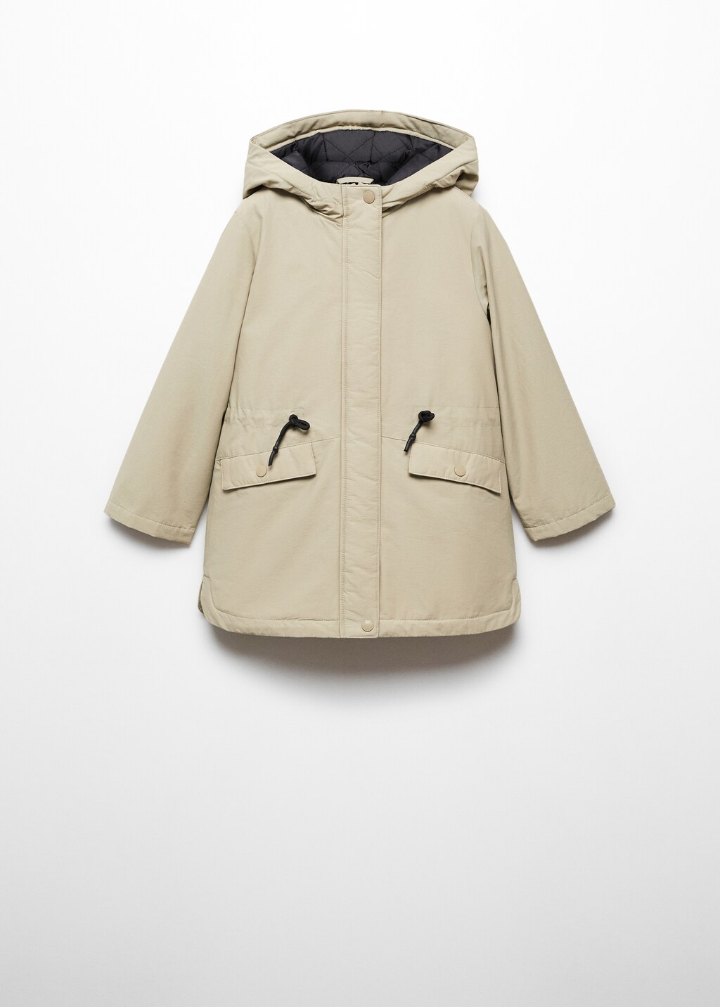 Hooded water-repellent coat - Article without model