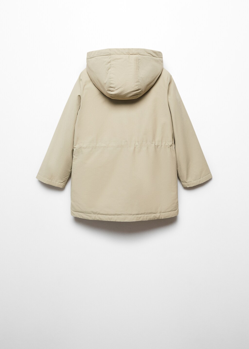 Hooded water-repellent coat - Reverse of the article