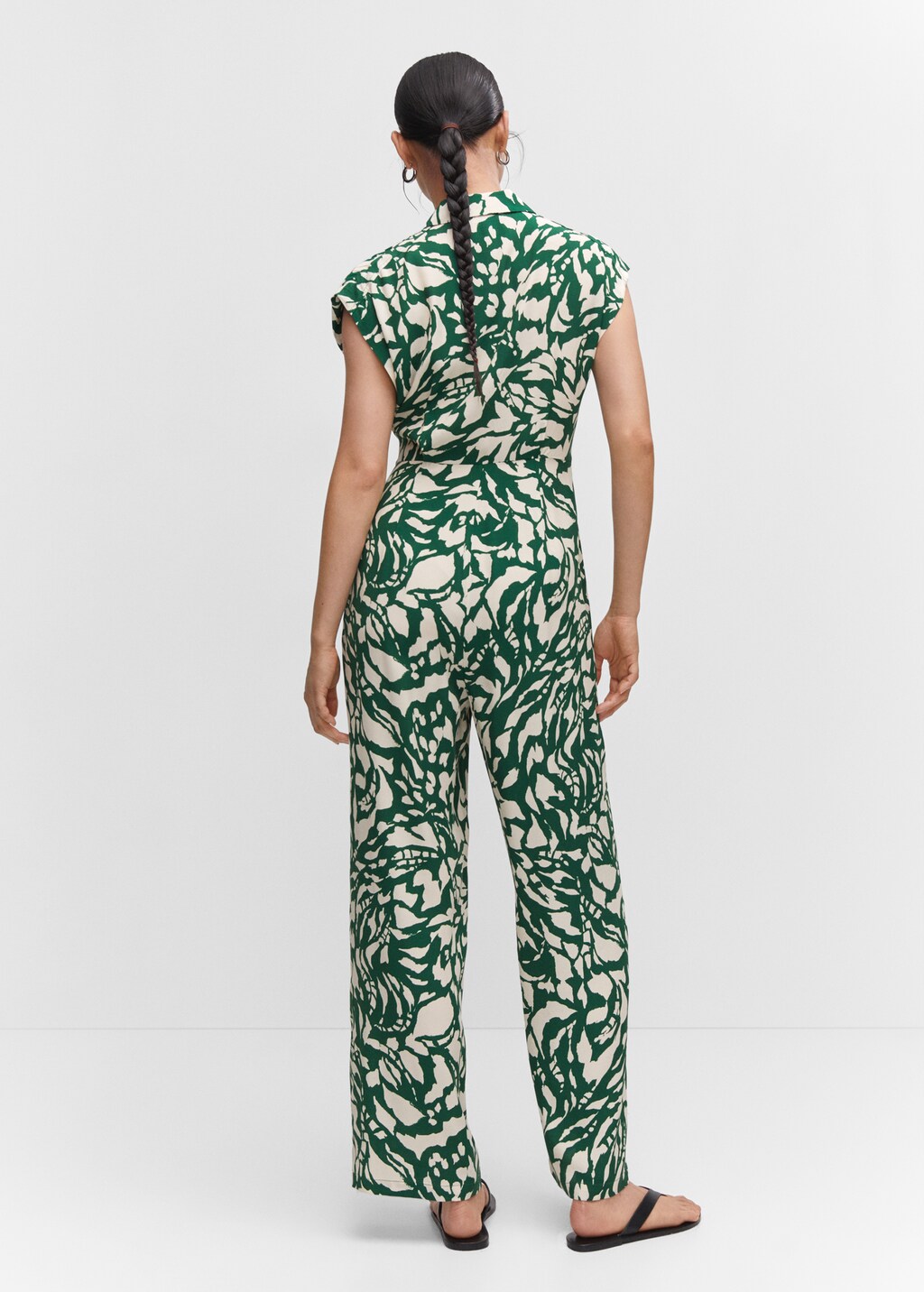 Printed jumpsuit with bow - Reverse of the article