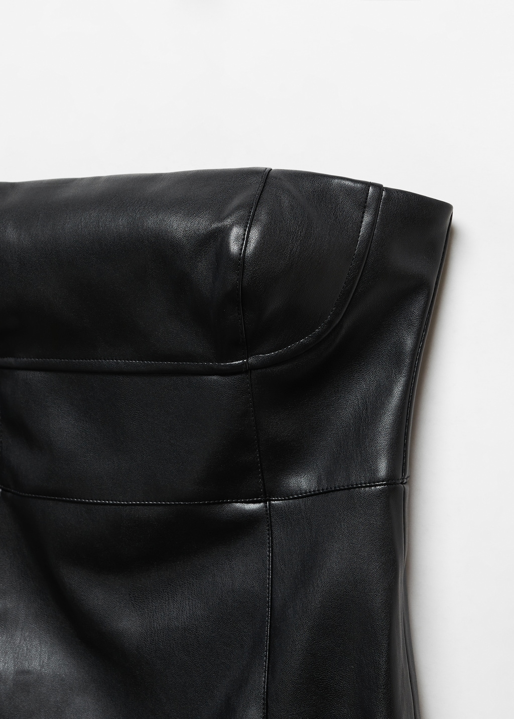 Leather-effect strapless dress - Details of the article 8