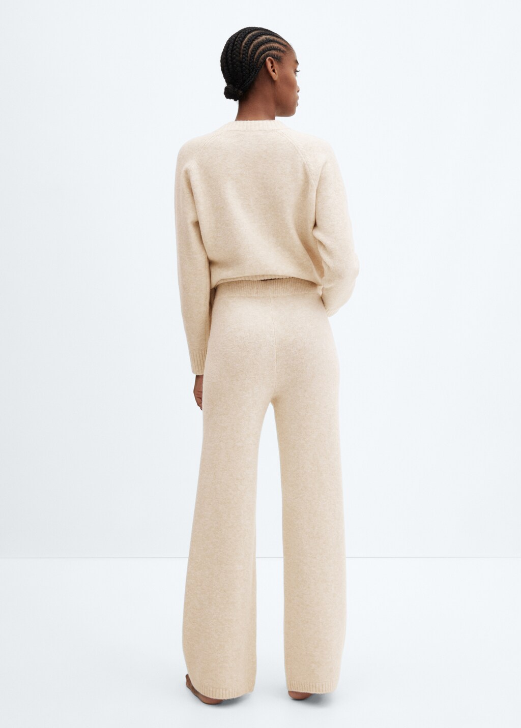 Cotton-linen knitted pants  - Reverse of the article