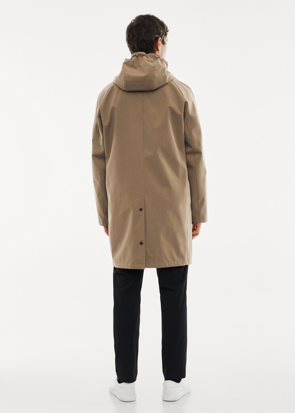 Water-repellent hooded parka - Reverse of the article