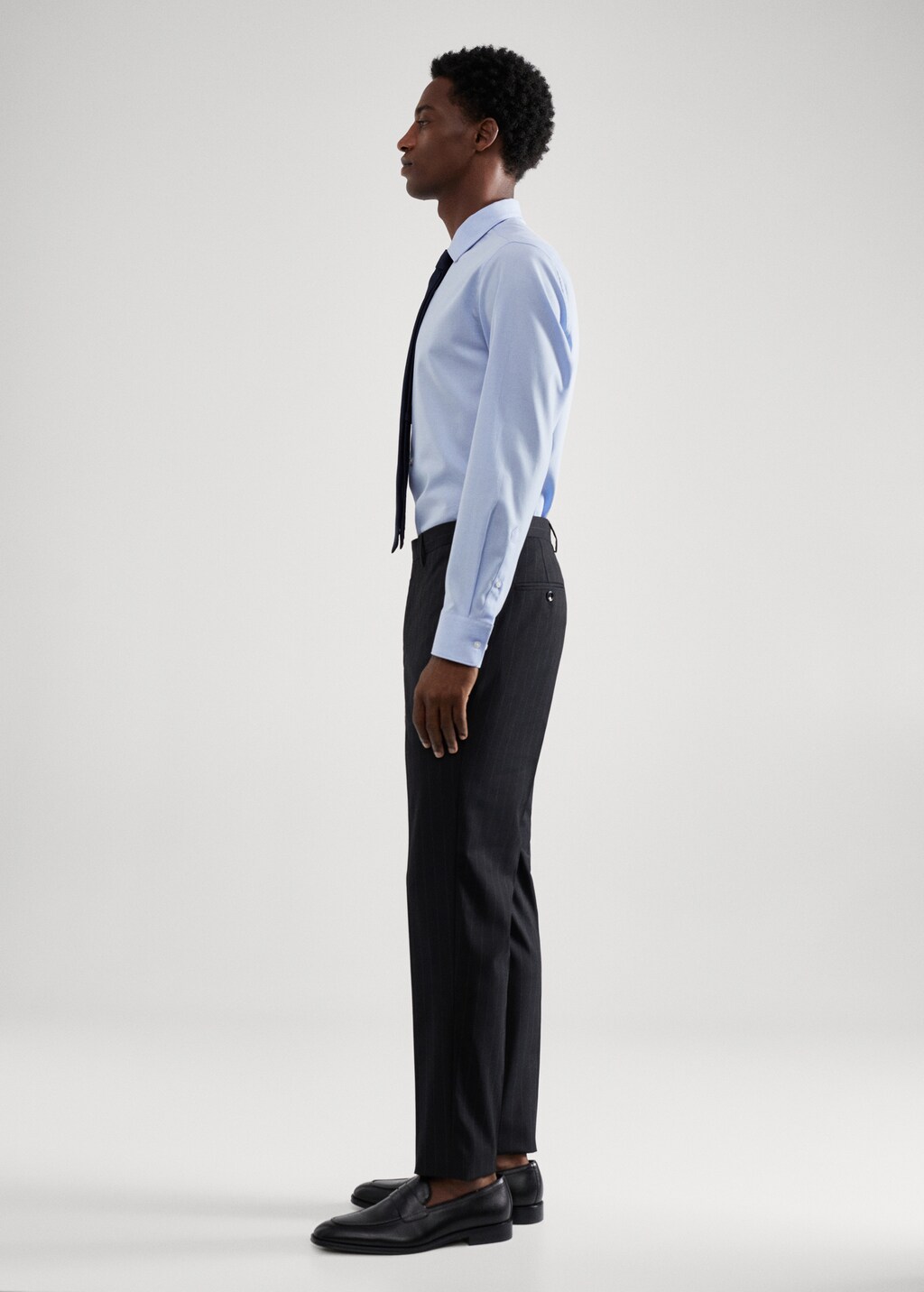 Stretch fabric slim-fit suit trousers - Details of the article 2