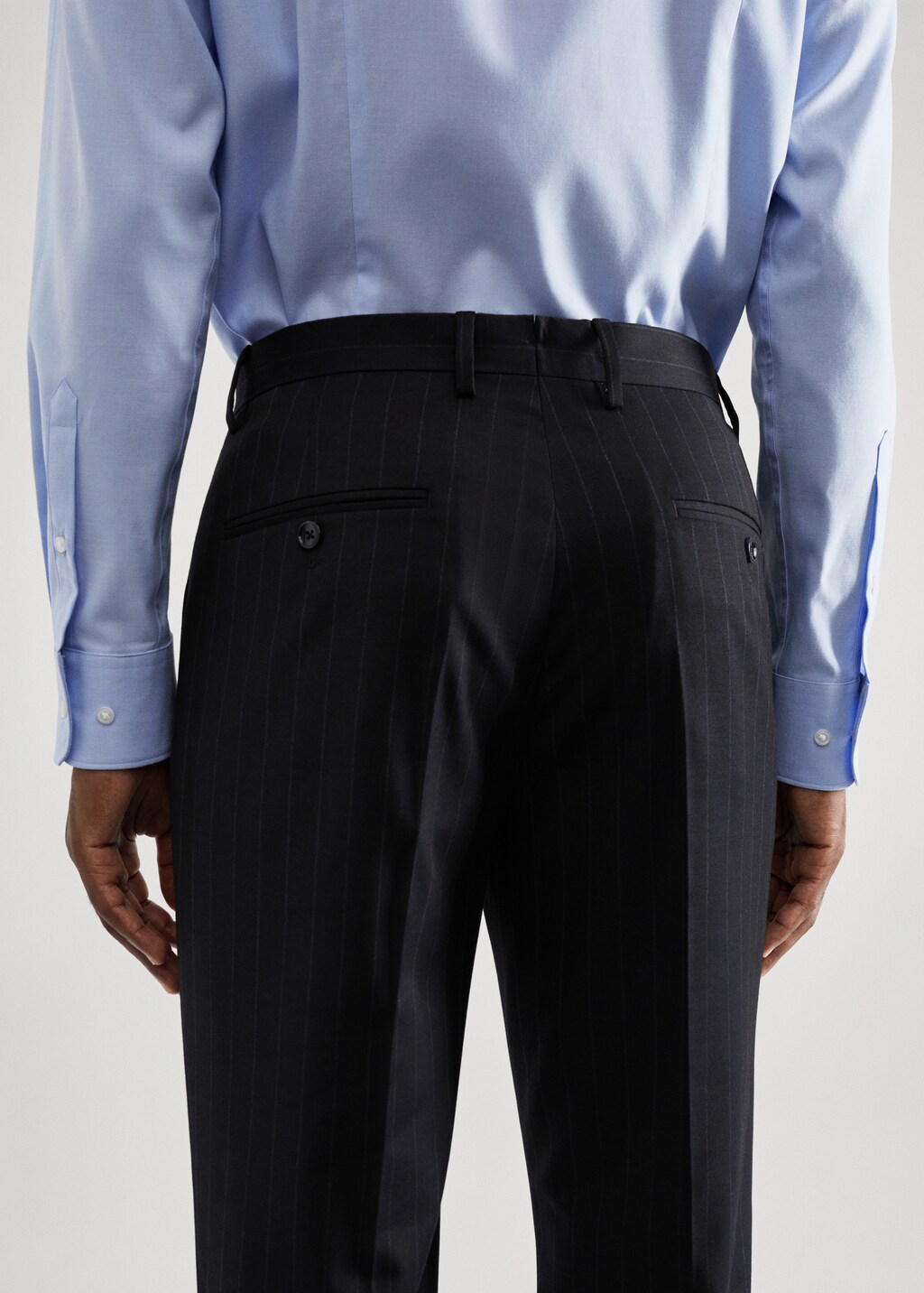 Stretch fabric slim-fit suit trousers - Details of the article 6