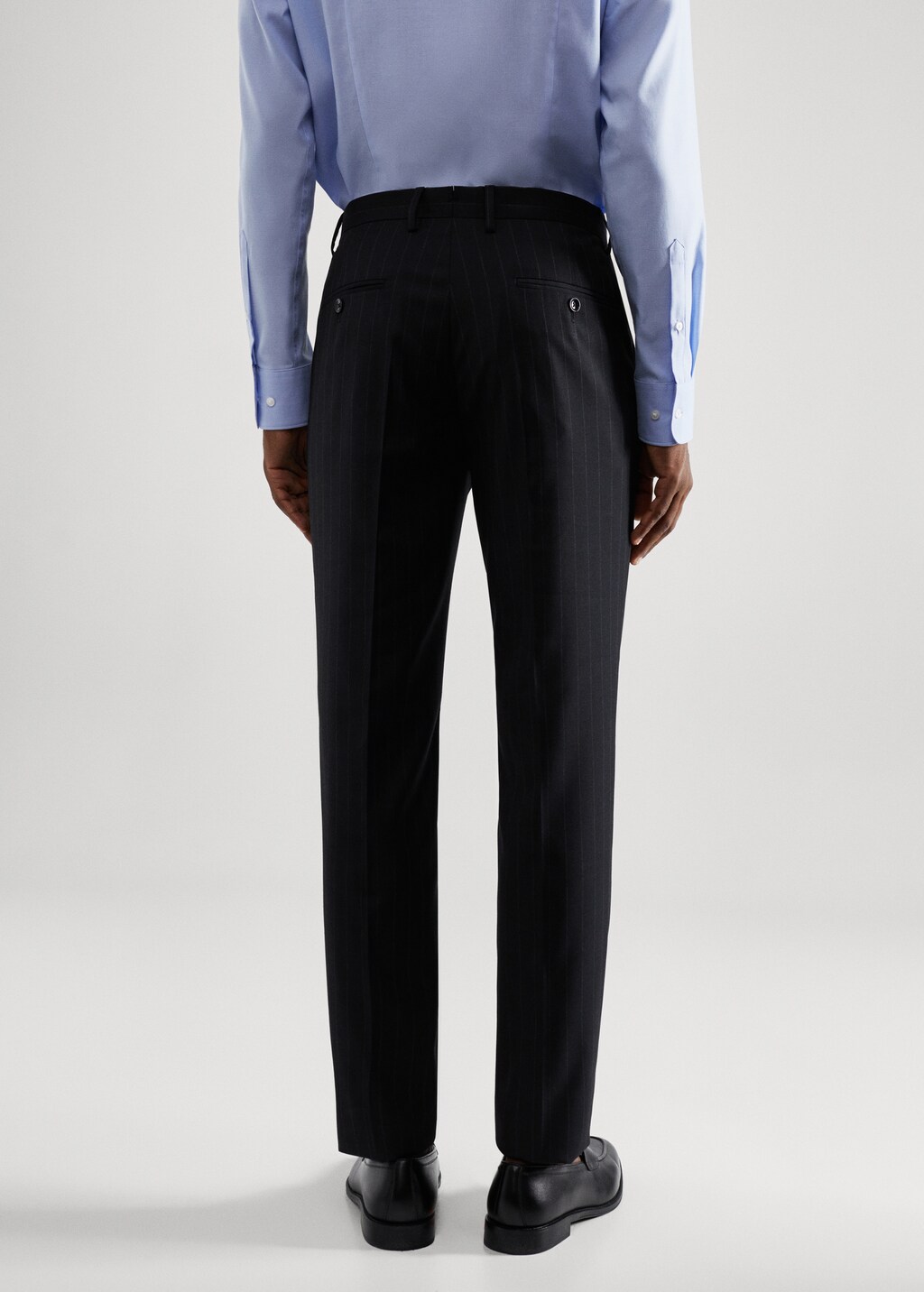 Stretch fabric slim-fit suit trousers - Reverse of the article