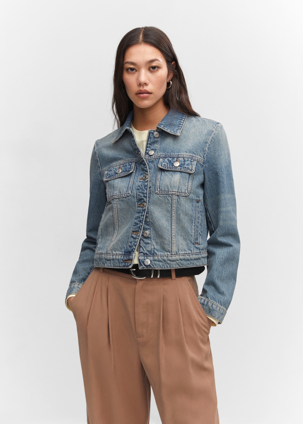 Pocketed denim jacket - Medium plane