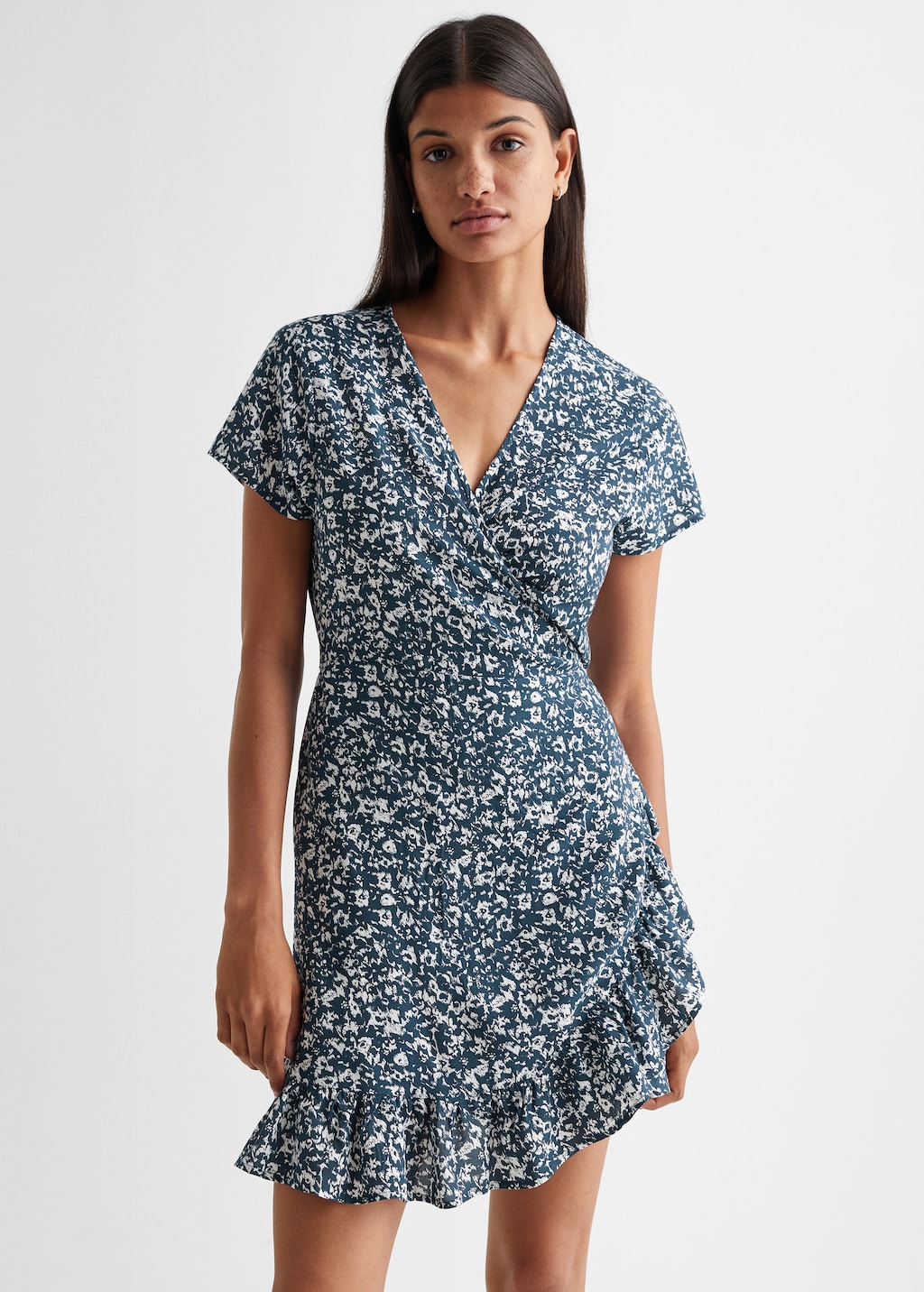 Ruffled printed dress - Medium plane