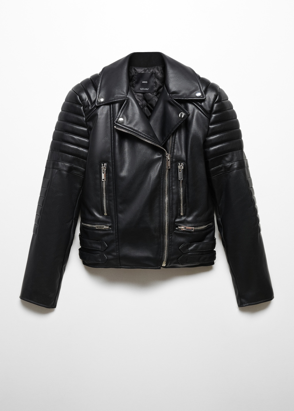 Leather-effect biker jacket - Article without model