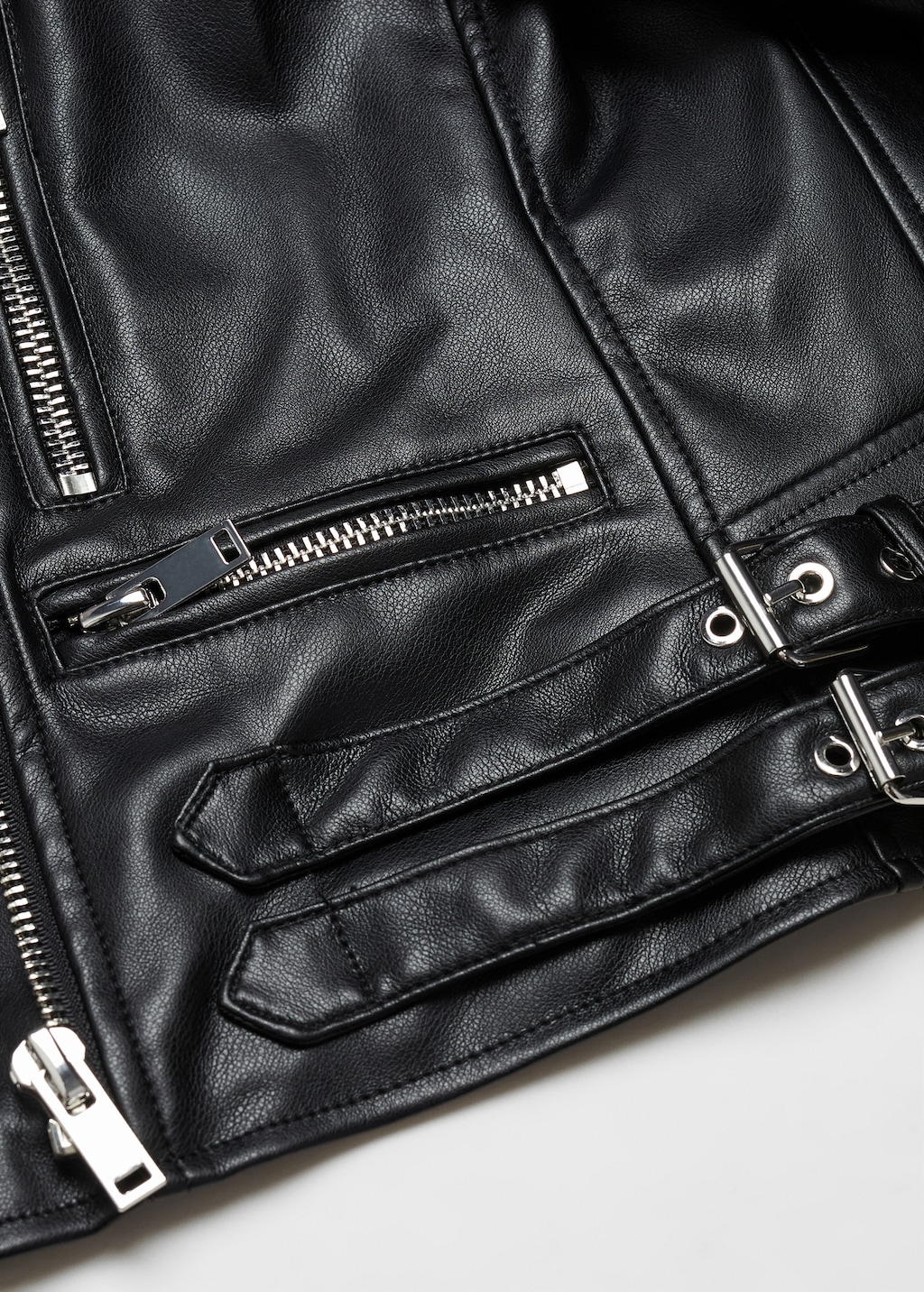 Leather-effect biker jacket - Details of the article 8