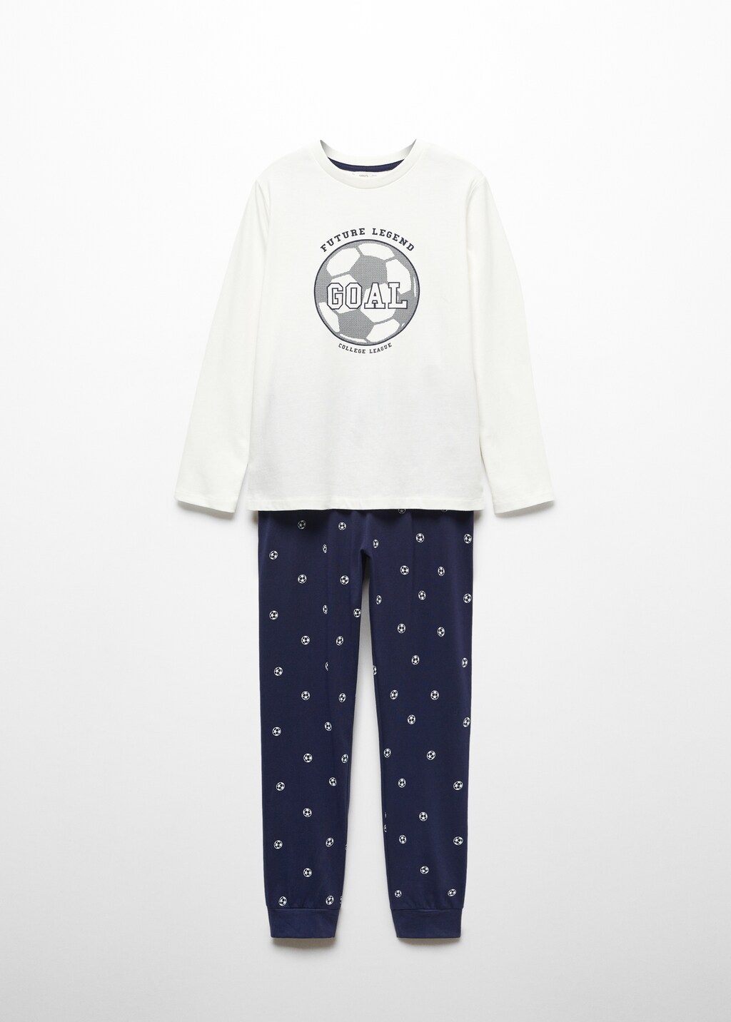 Printed long pyjamas Dark Navy (57085143-GOAL-LO) 