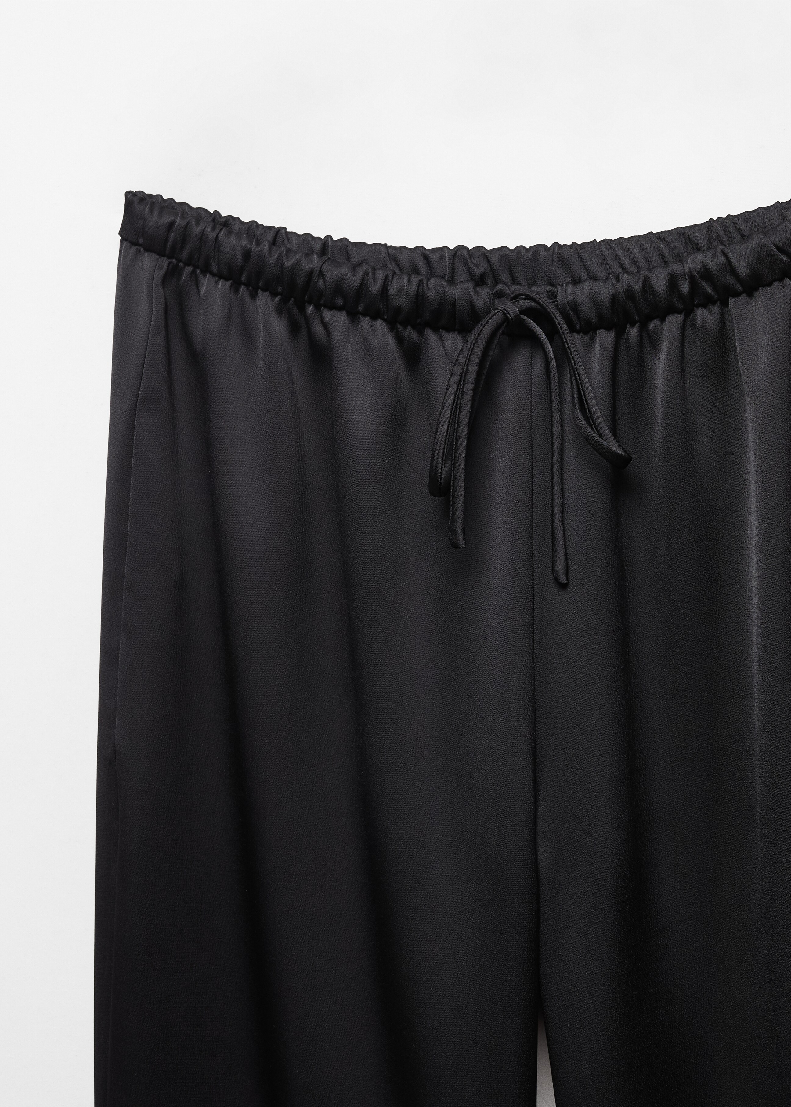 Satin-finish elastic waist pants - Details of the article 8