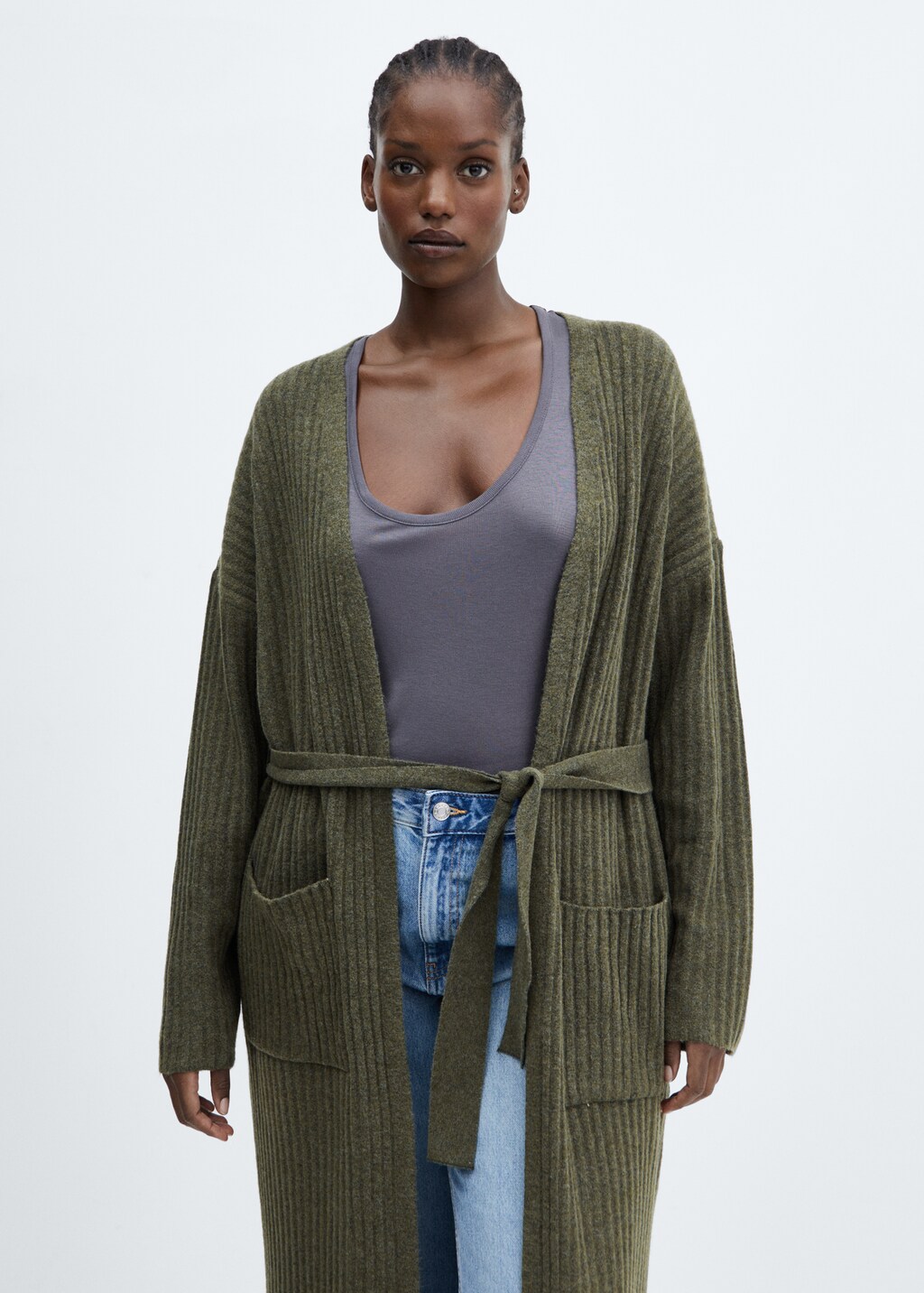 Cardigan with patch pocket  - Details of the article 5