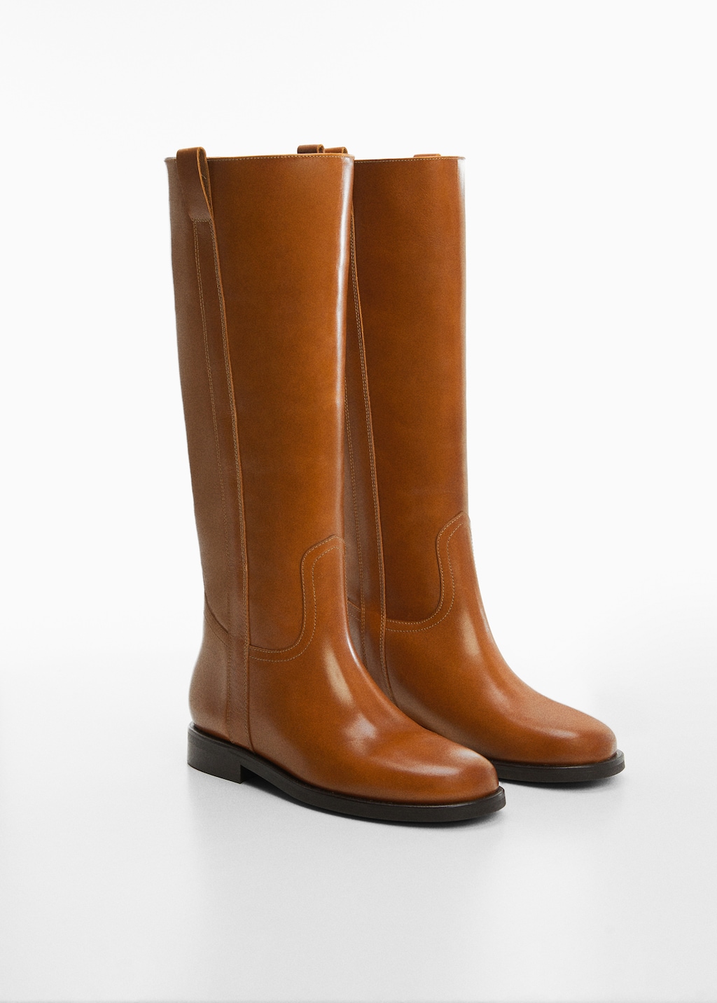 Leather high boots - Medium plane