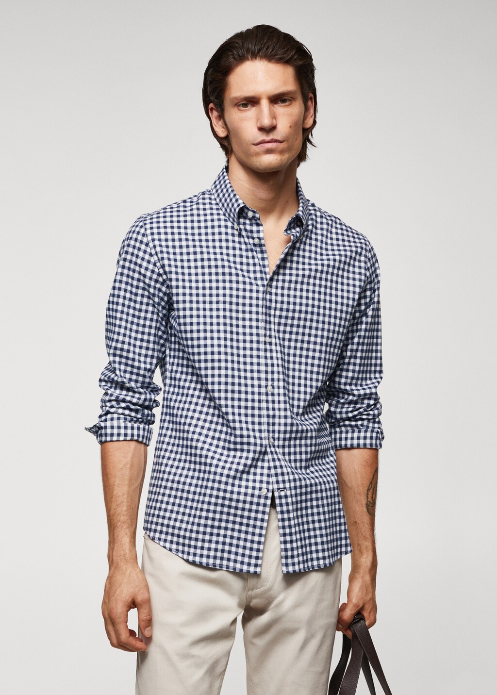 Gingham check cotton shirt - Medium plane