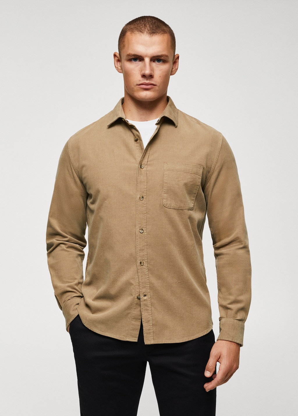 Camisa regular fit micropana - Plano medio