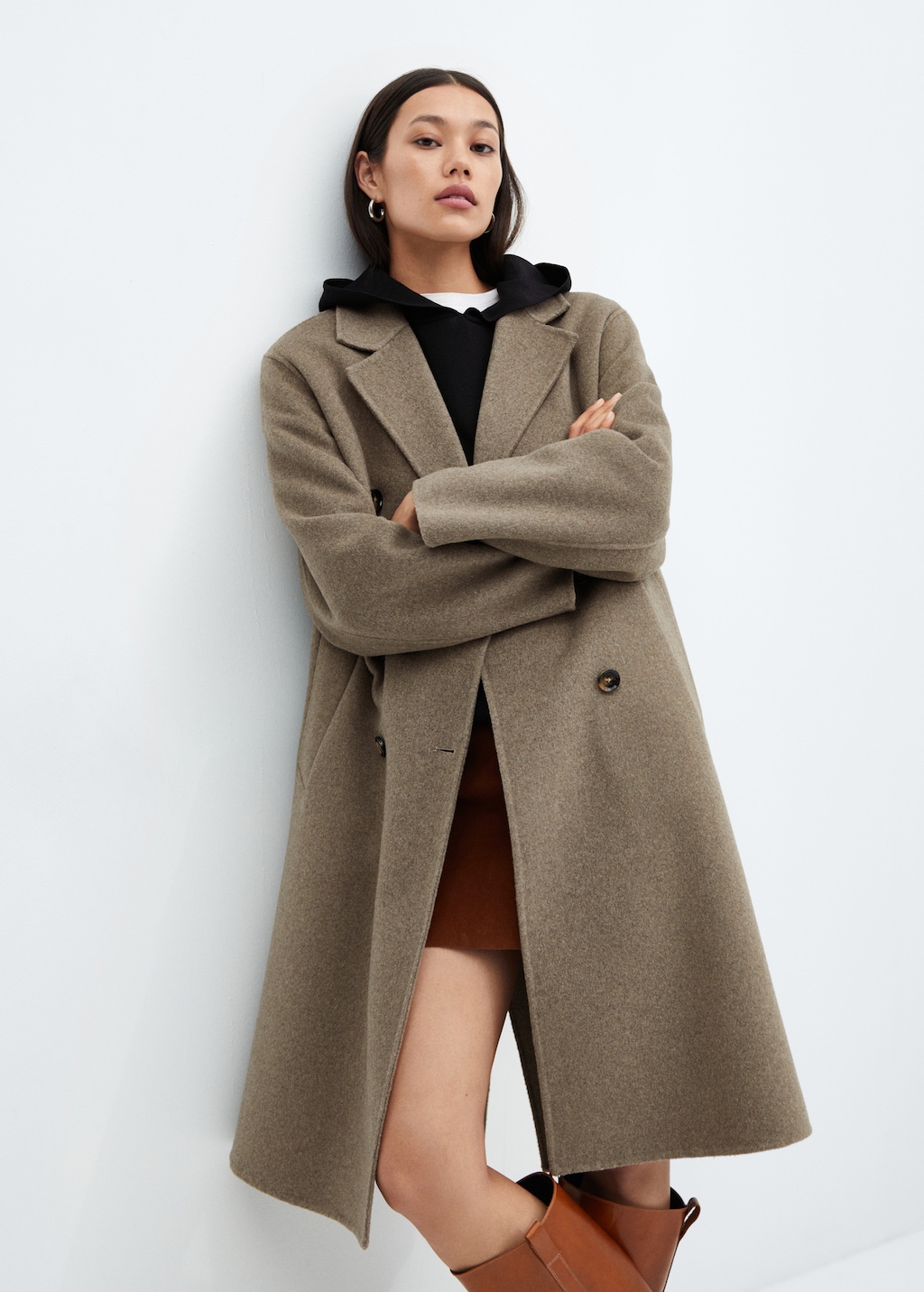 Brown Handmade popular Wool Coat