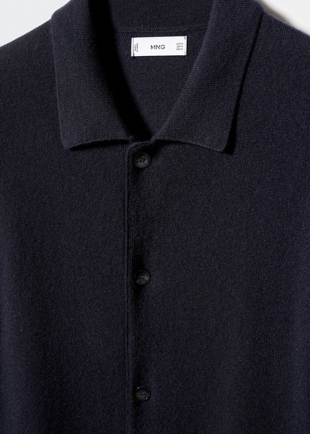 Polo collar wool cardigan - Details of the article 8