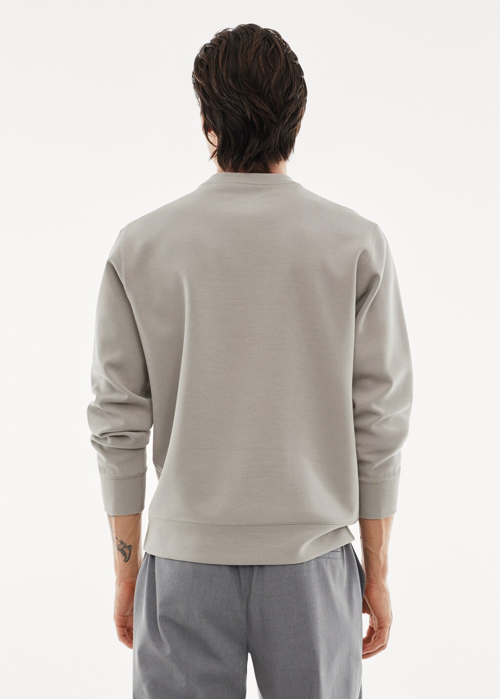 Breathable recycled fabric sweatshirt - Reverse of the article