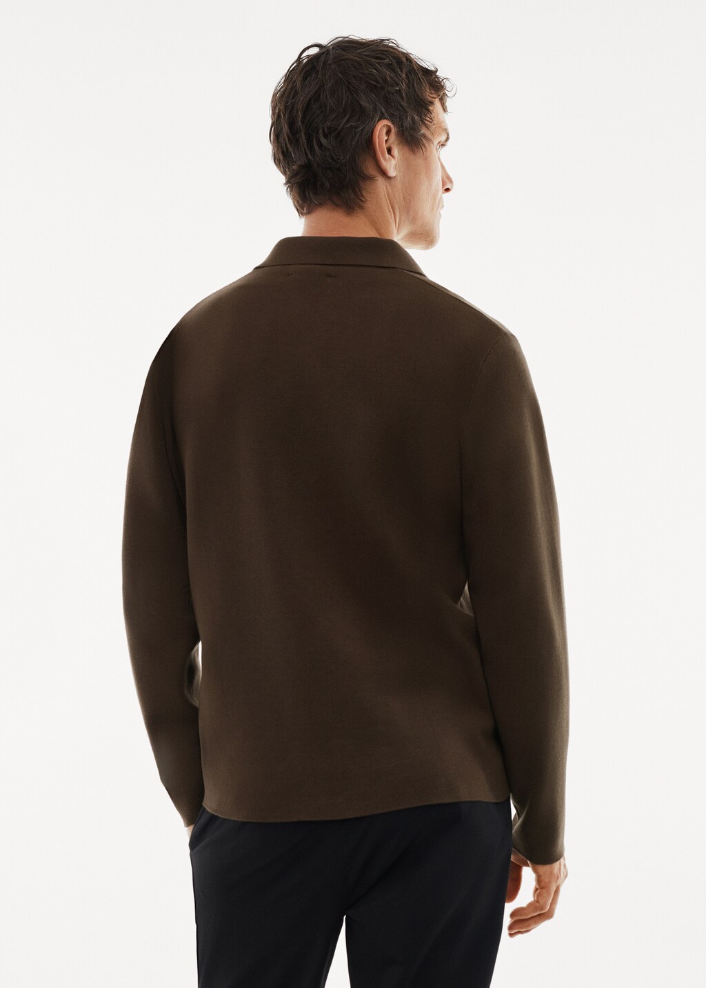 Breathable fine-knit polo shirt - Reverse of the article