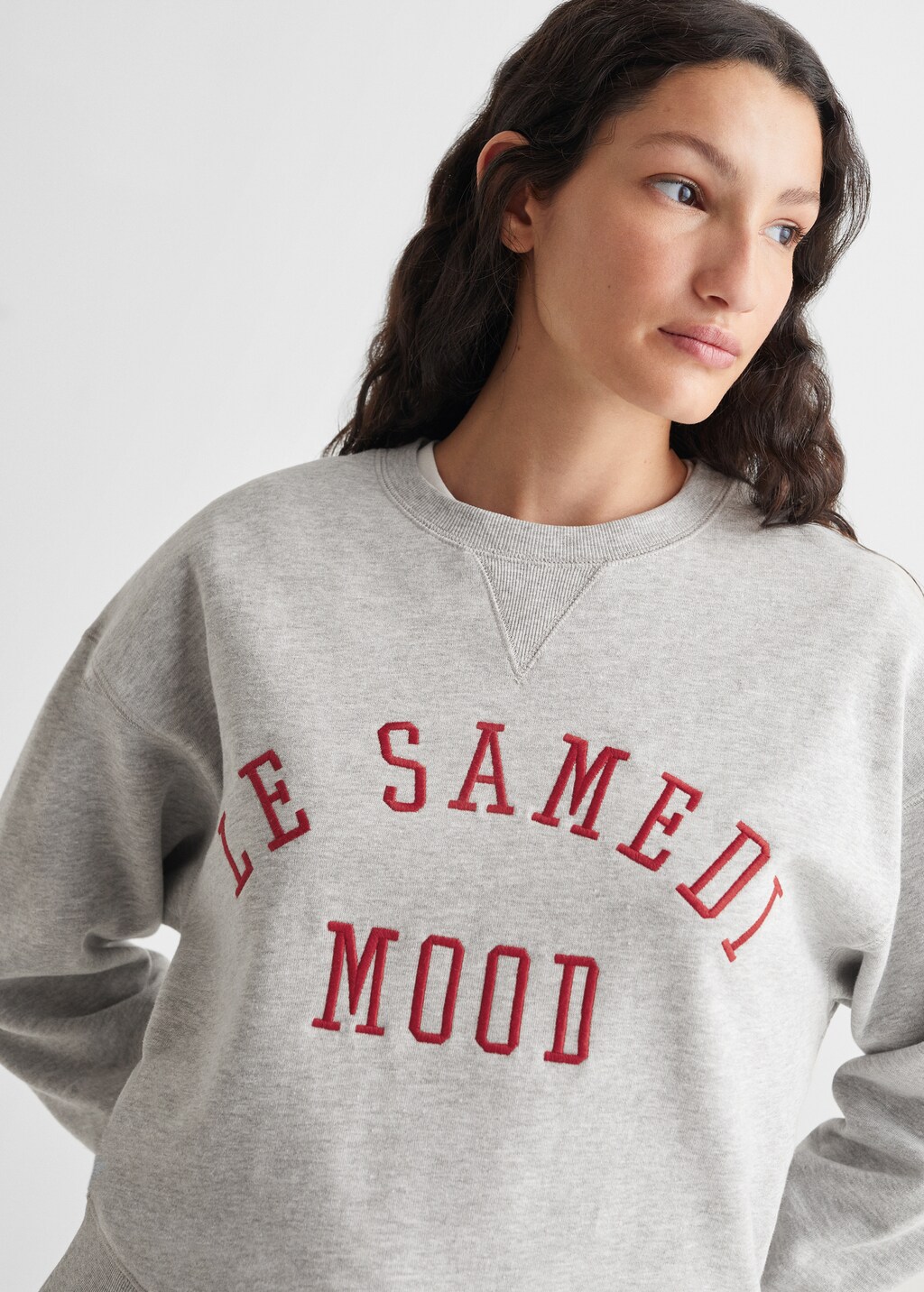 Sweatshirt med broderad text - Detaljer om artikeln 1