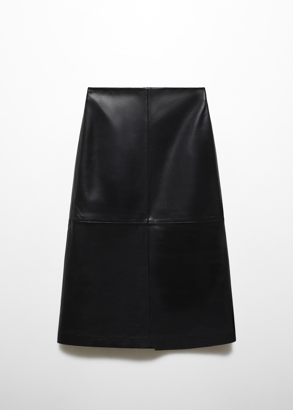 Black leather midi skirt zara best sale