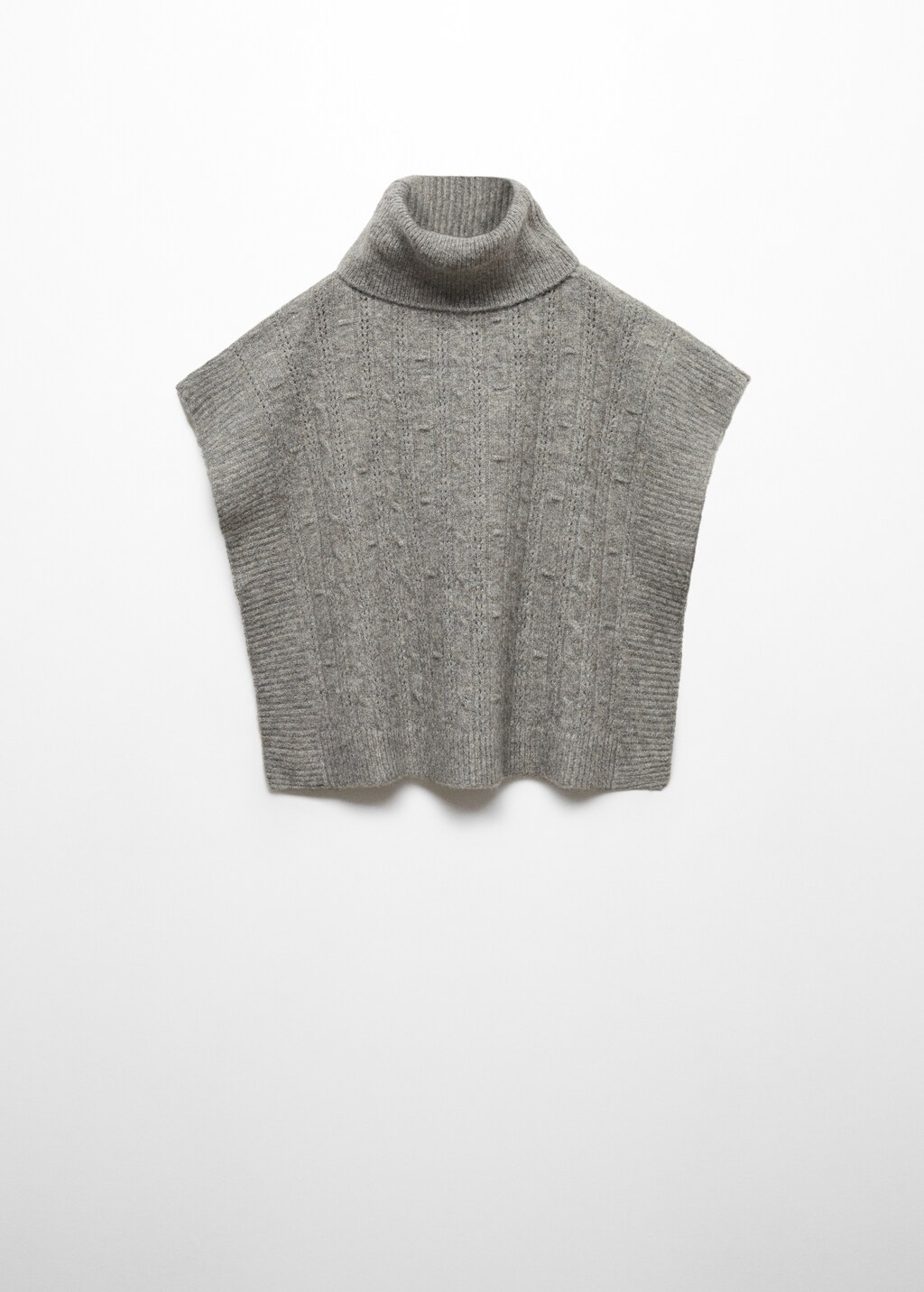 Turtleneck knitted gilet - Article without model