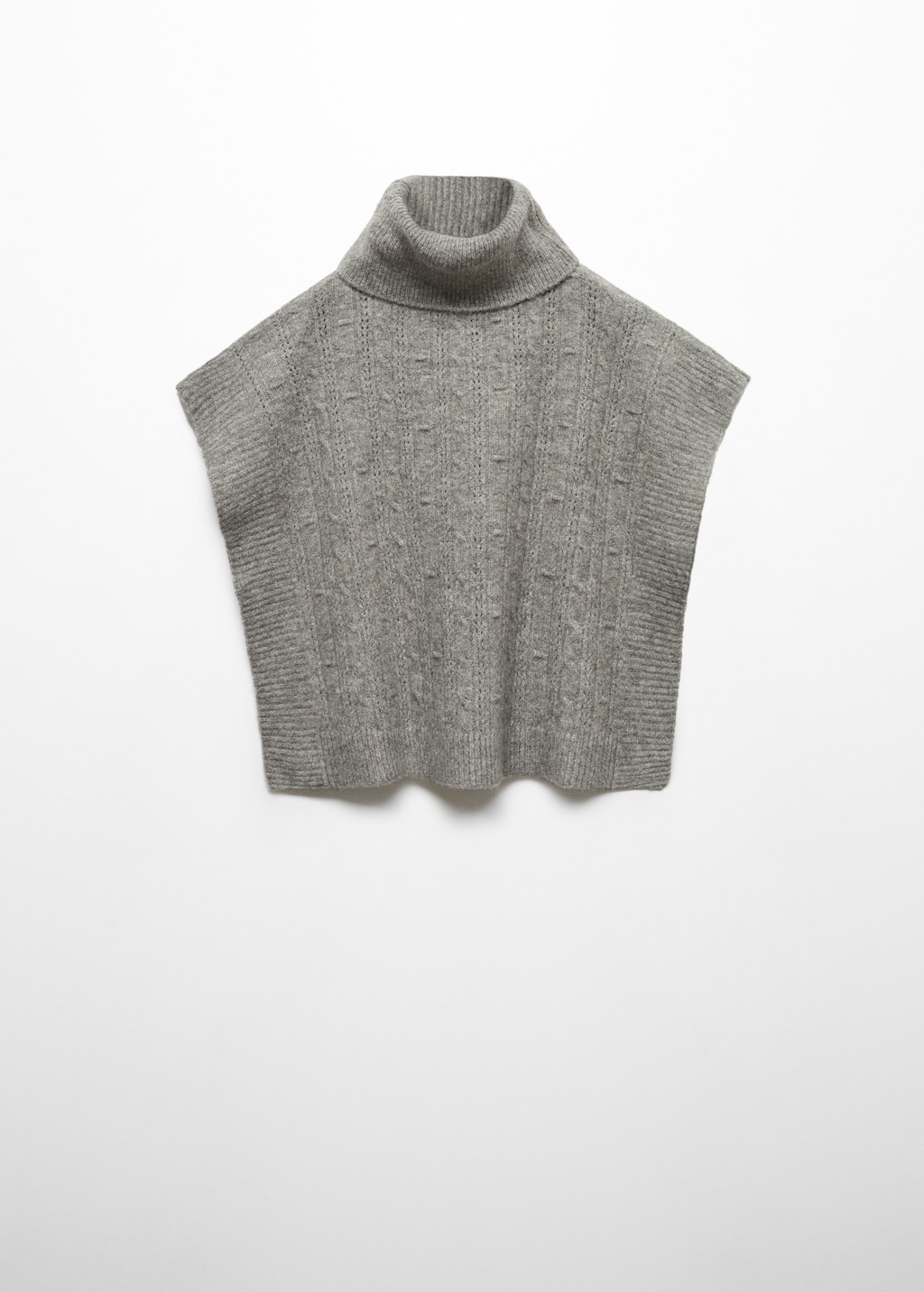 Turtleneck knitted gilet - Article without model