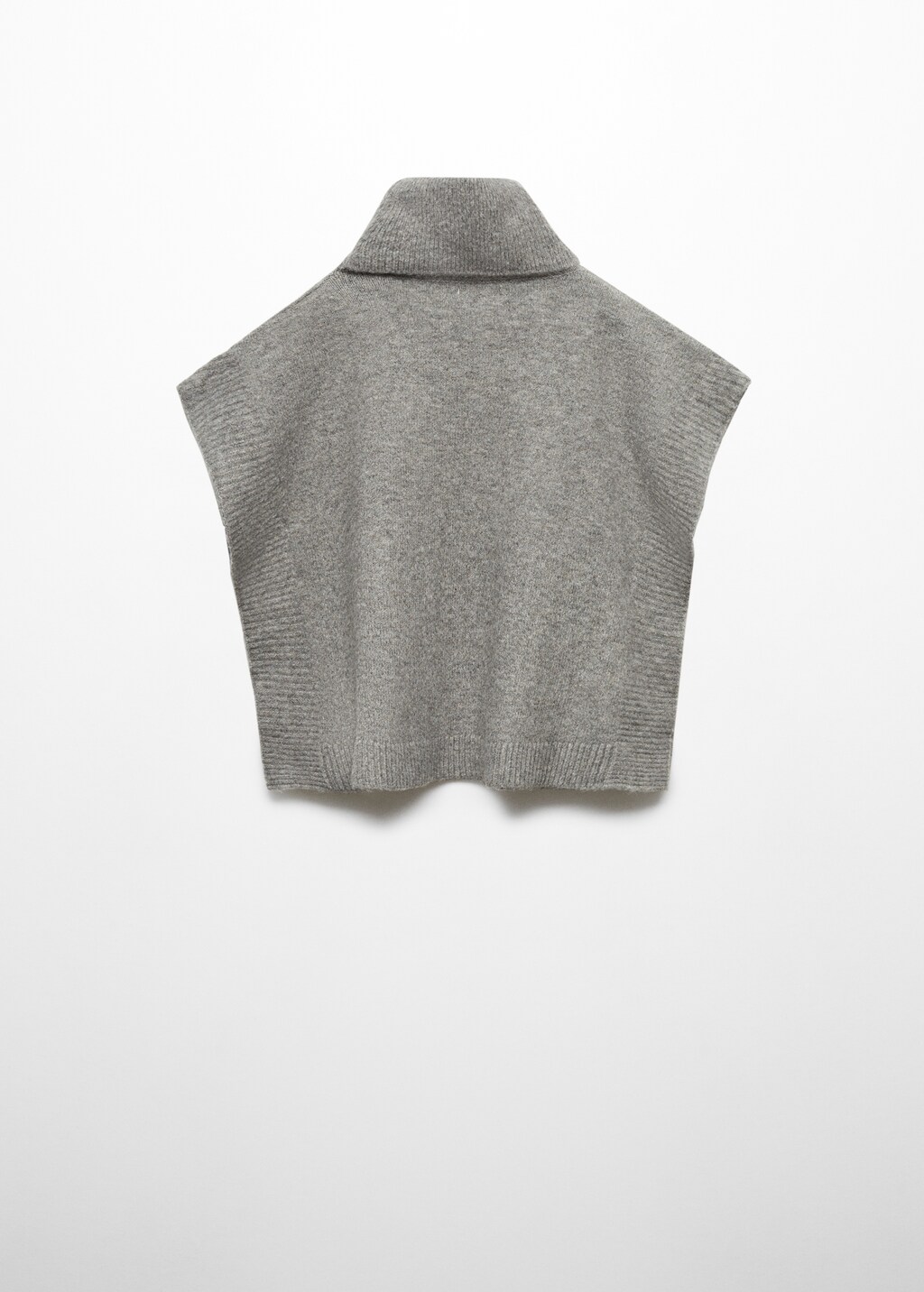 Turtleneck knitted gilet - Reverse of the article