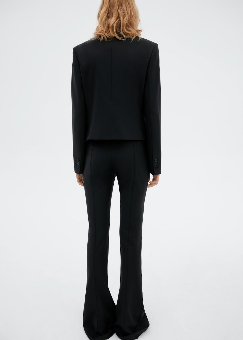 Flared wool trousers - Reverse of the article