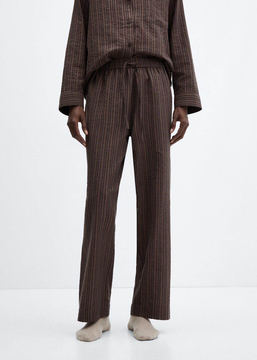 Striped cotton long pyjama - Details of the article 6