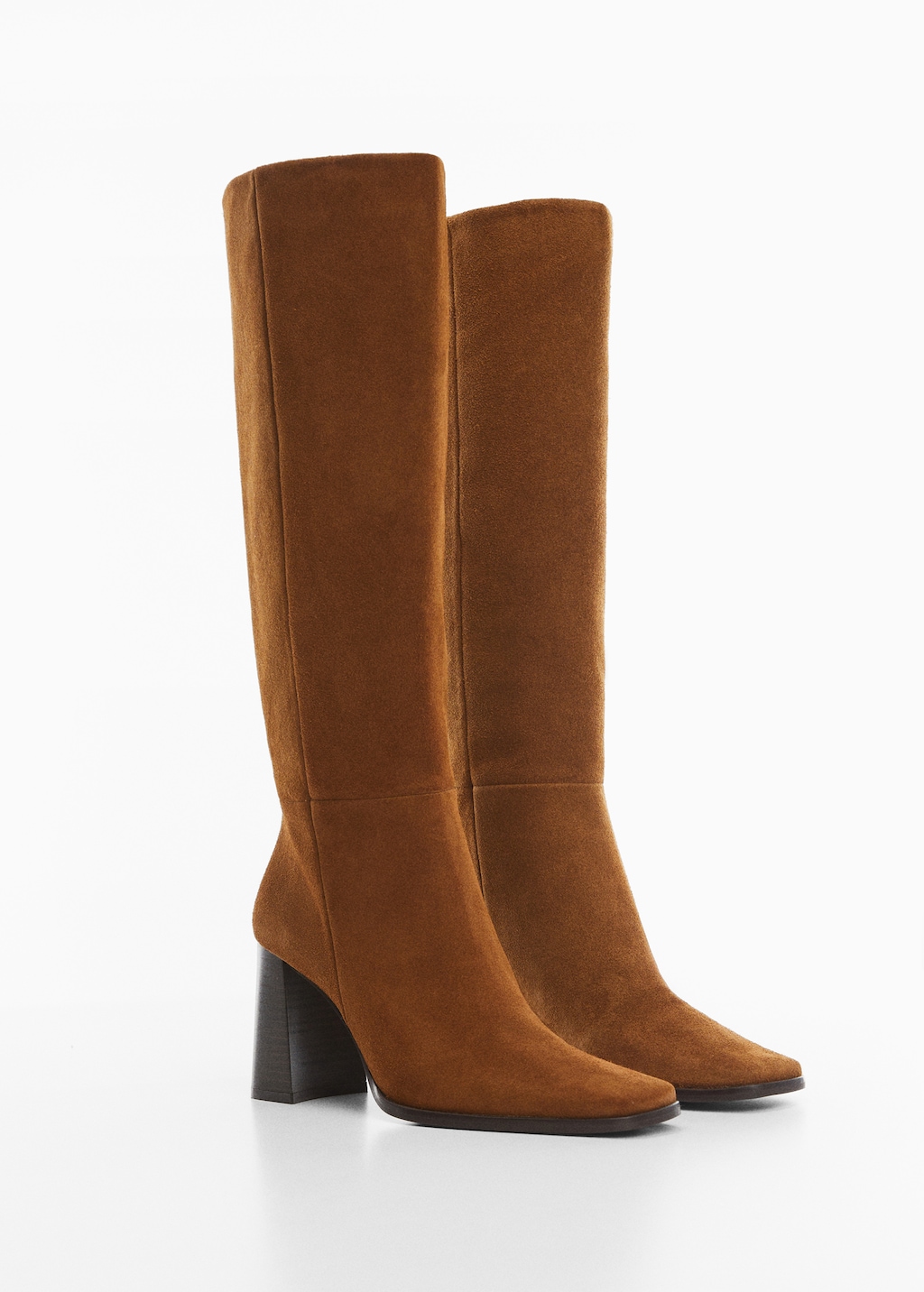 Heel suede boots - Medium plane