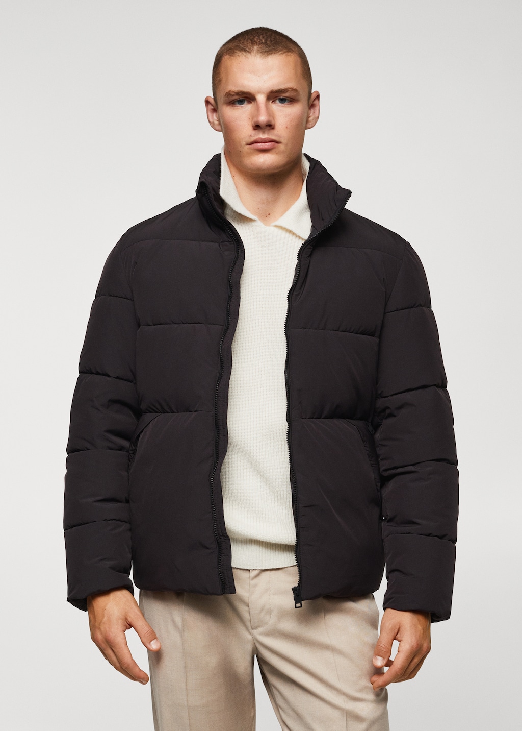 Water-repellent quilted anorak - Medium plane