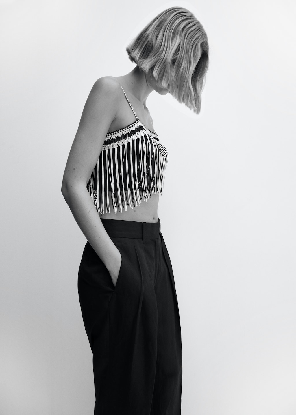 Fringed cropped top - Details of the article 2