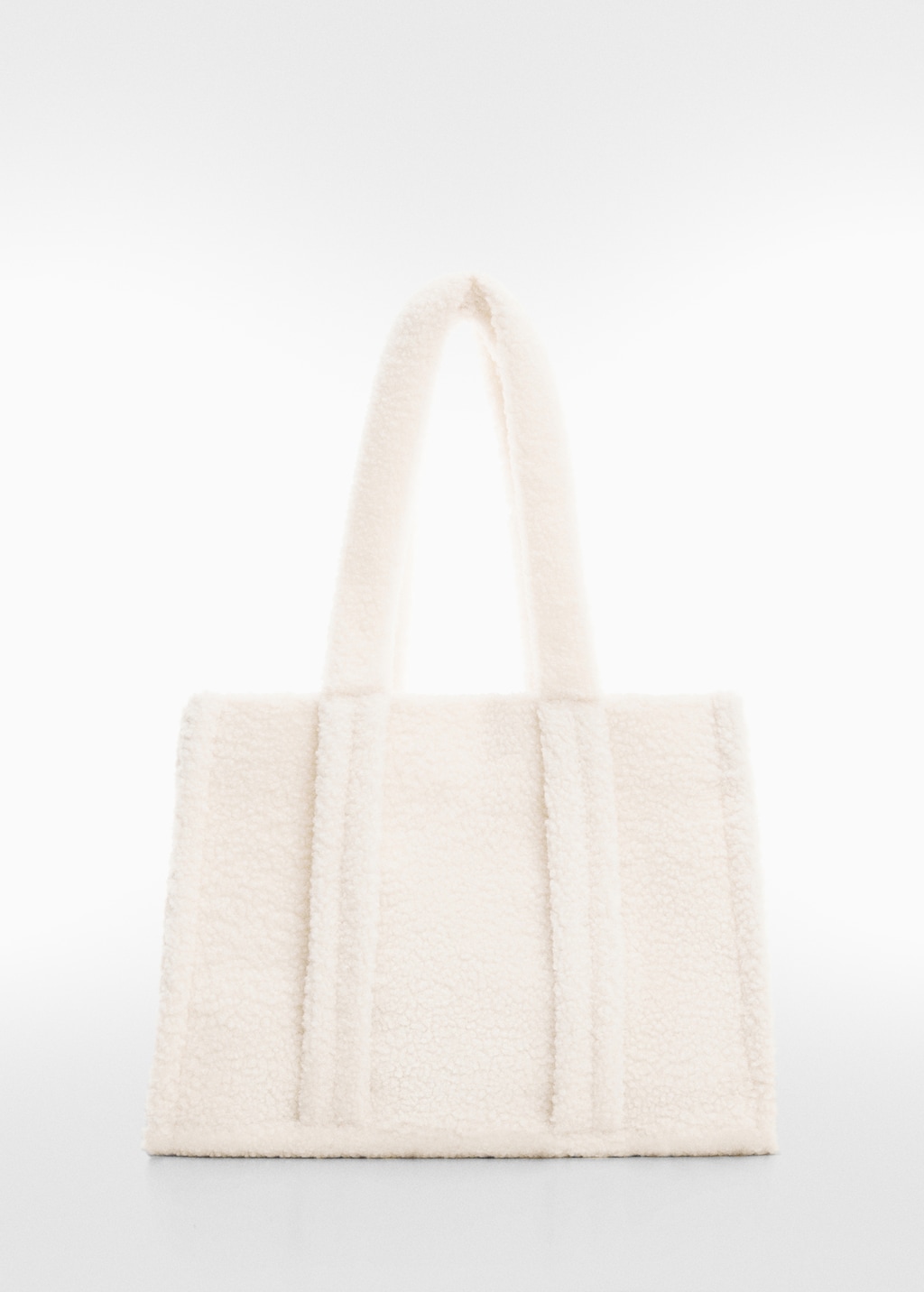 Shearling-effect shopper bag - Article without model