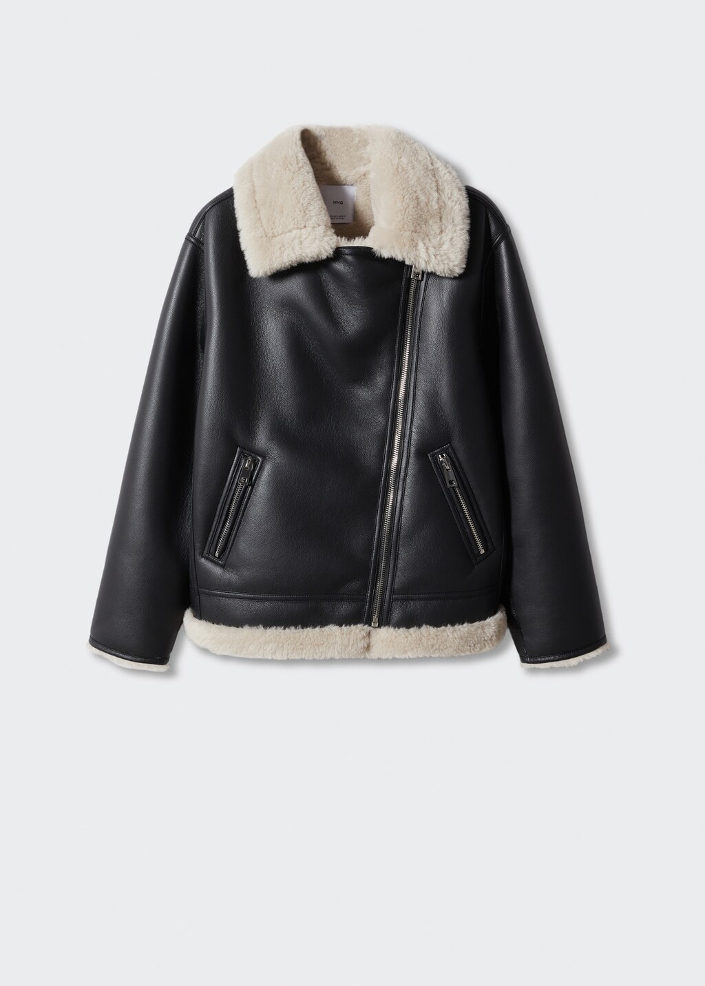 Faux shearling-lined jacket - Article without model