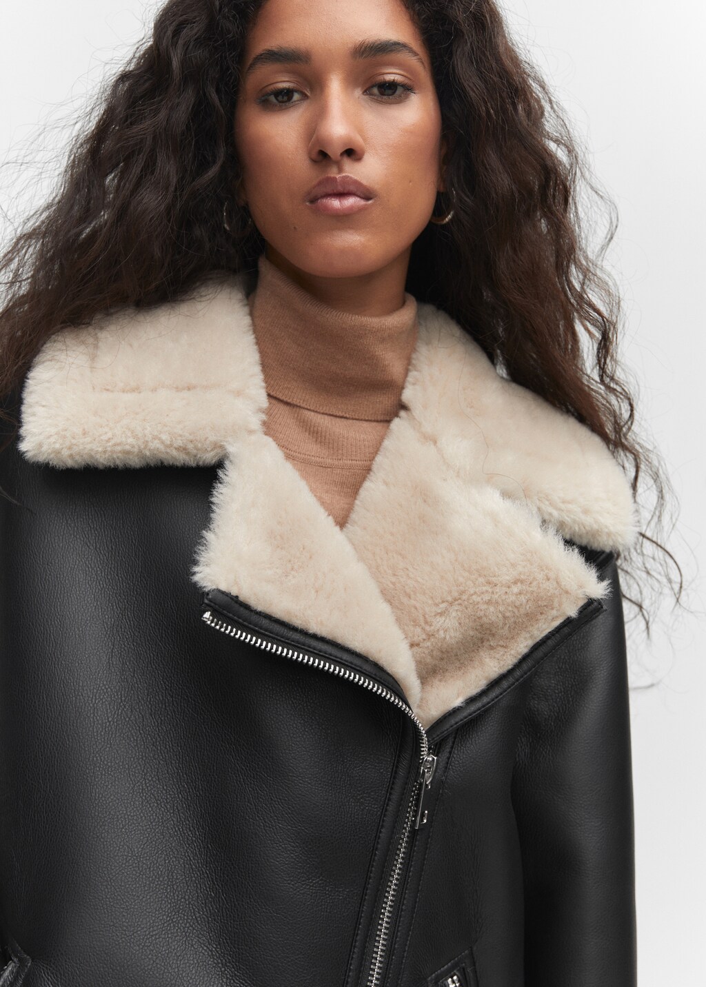 Faux shearling-lined jacket - Details of the article 1